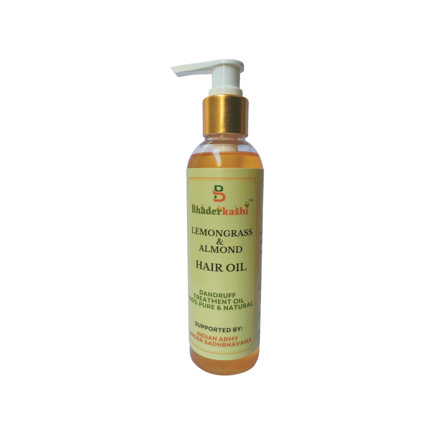 Natural Lemongrass and Almond Hair Oil - 200 ml