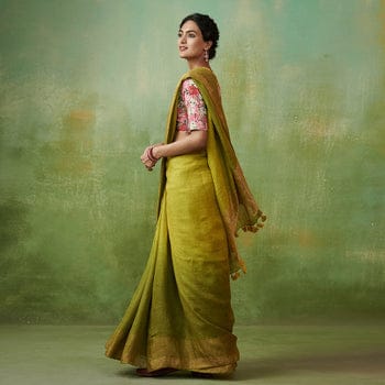 Linen Ombre fabric Saree Collection Rank Never Retire