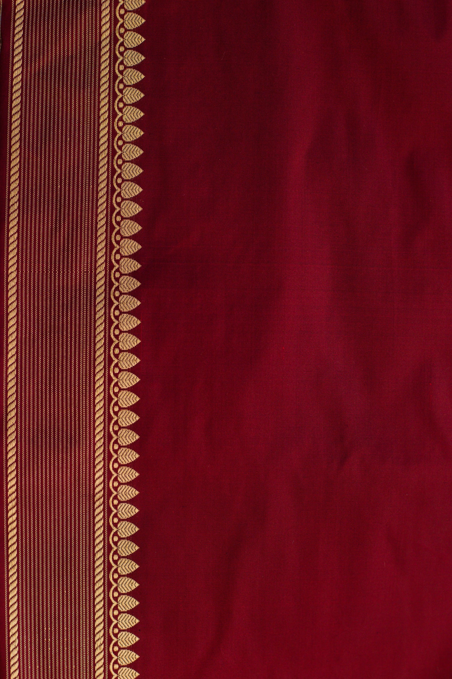 Maroon Saree Katan Silk Handwoven - Panaya