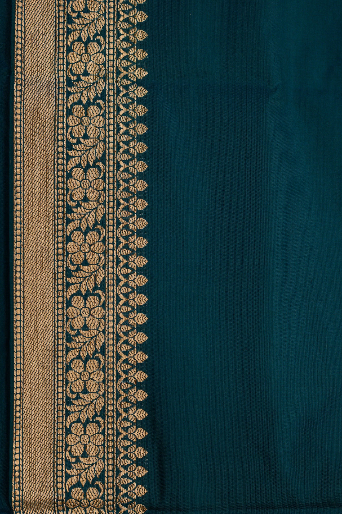 Teal Saree Katan Silk Handwoven