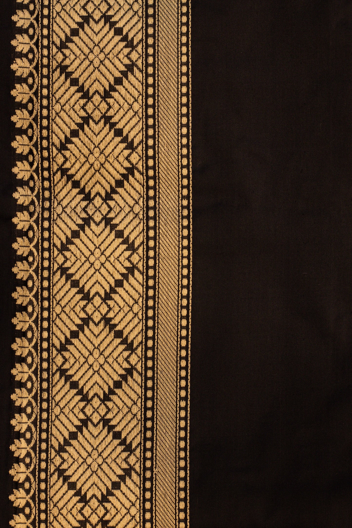 Black Saree Katan Silk Handwoven - Panaya