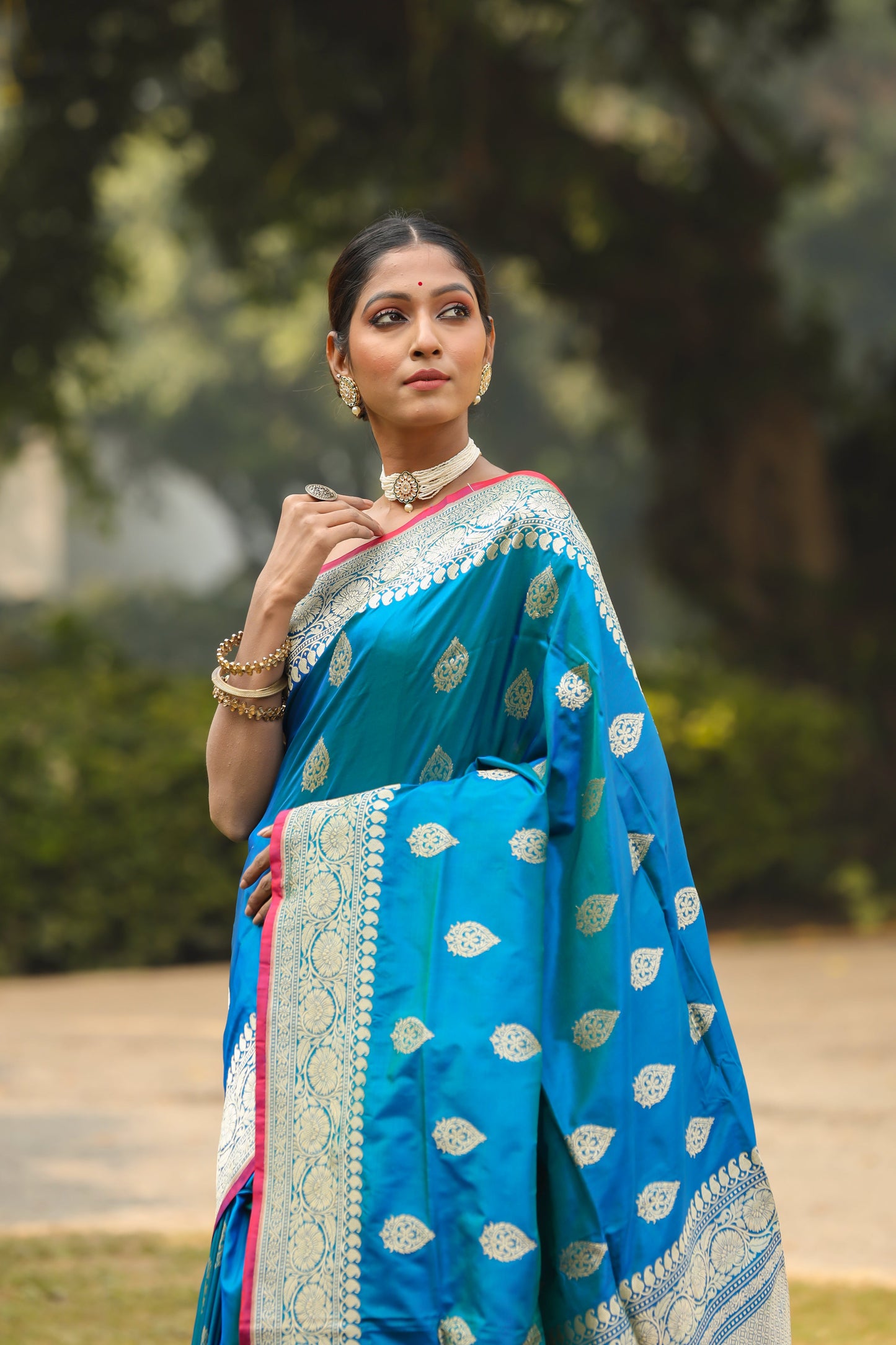 Morkanthi Katan Pure Silk Kadwa Saree - Panaya