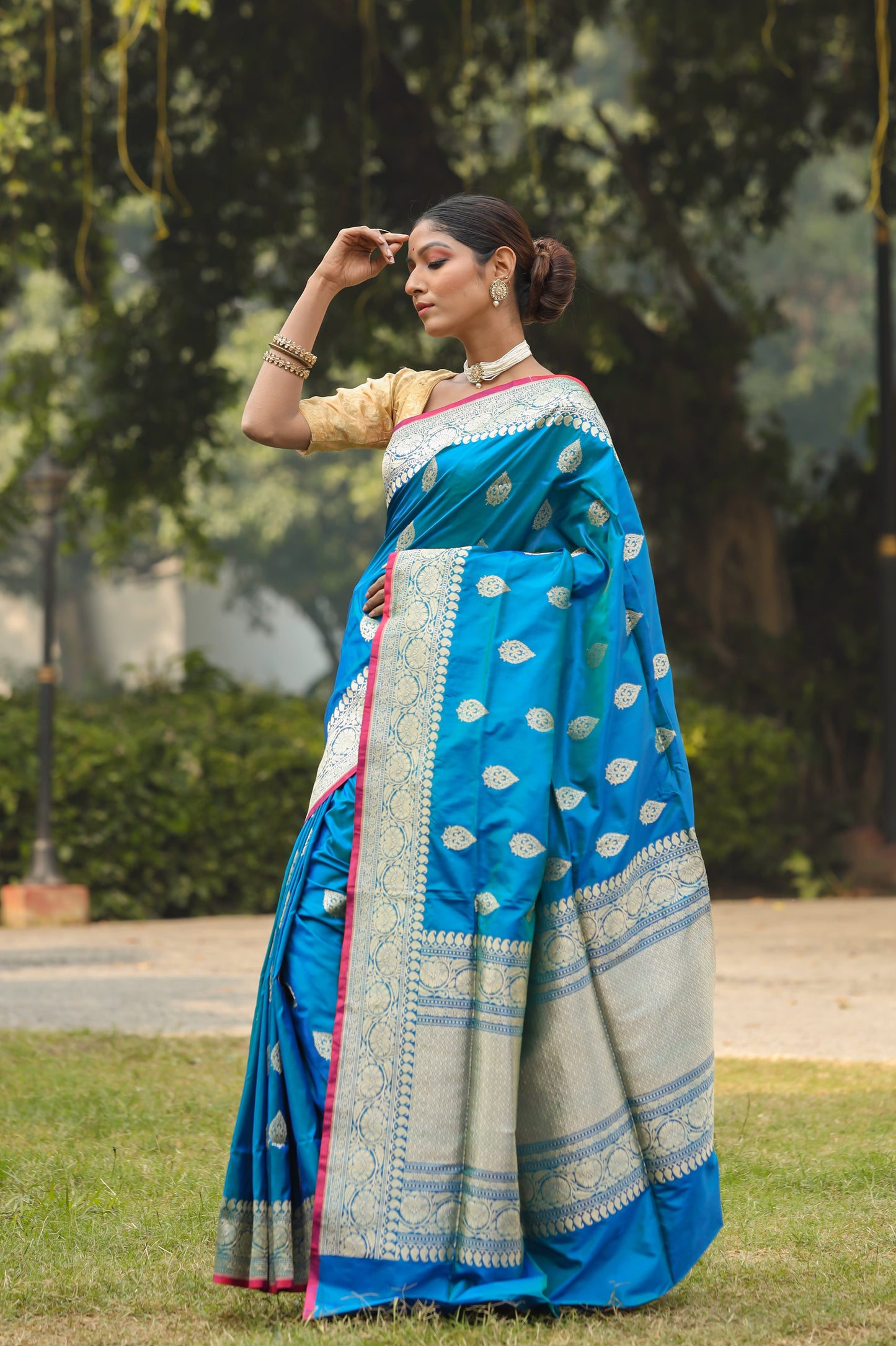 Morkanthi Katan Pure Silk Kadwa Saree - Panaya