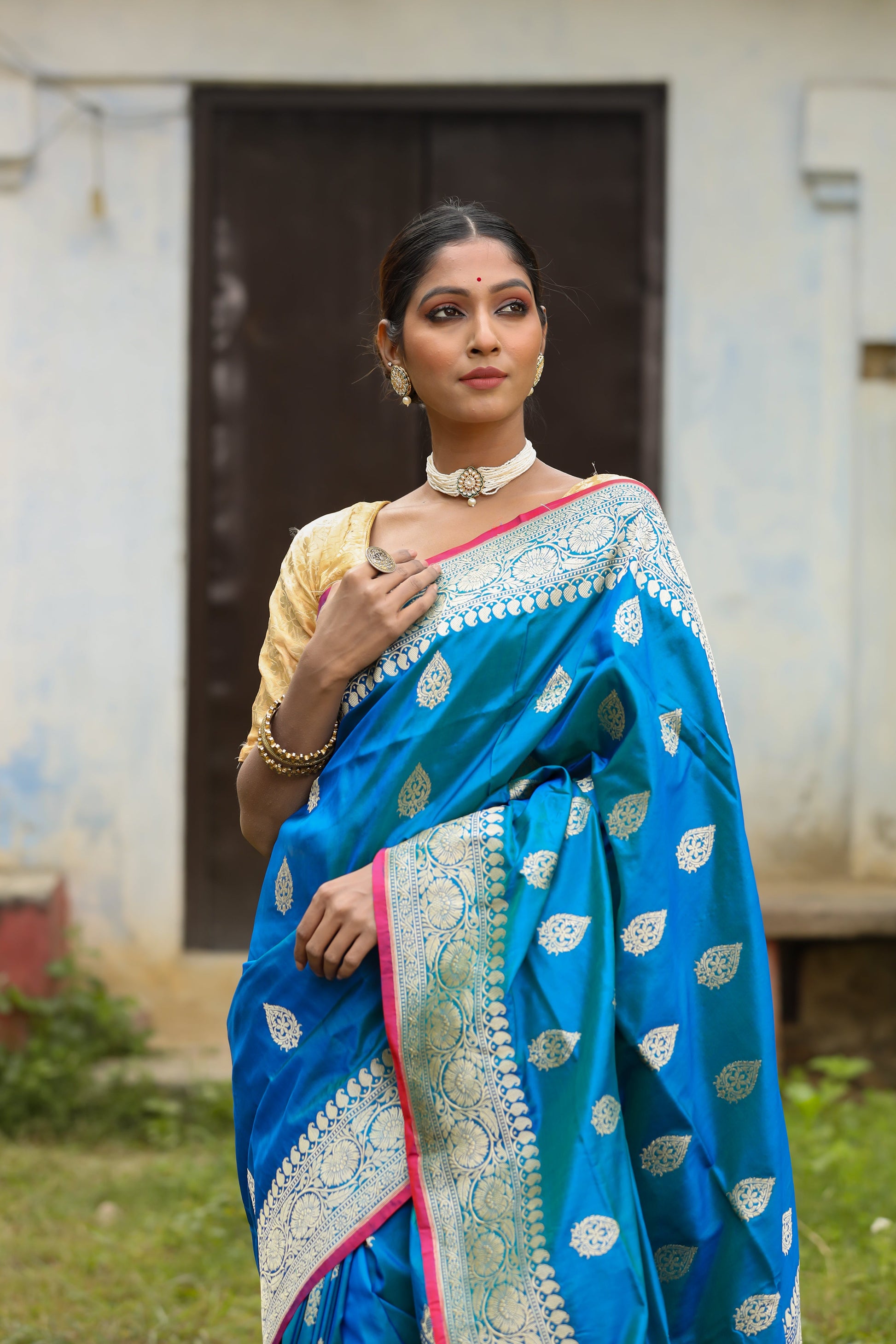 Morkanthi Katan Pure Silk Kadwa Saree - Panaya