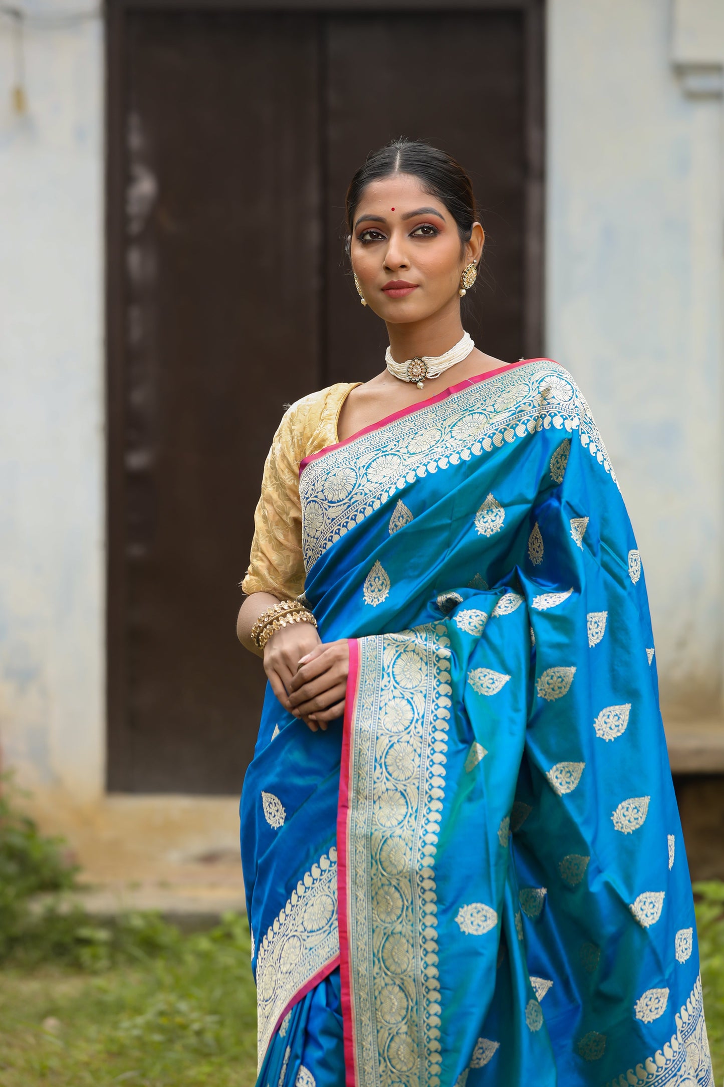 Morkanthi Katan Pure Silk Kadwa Saree - Panaya