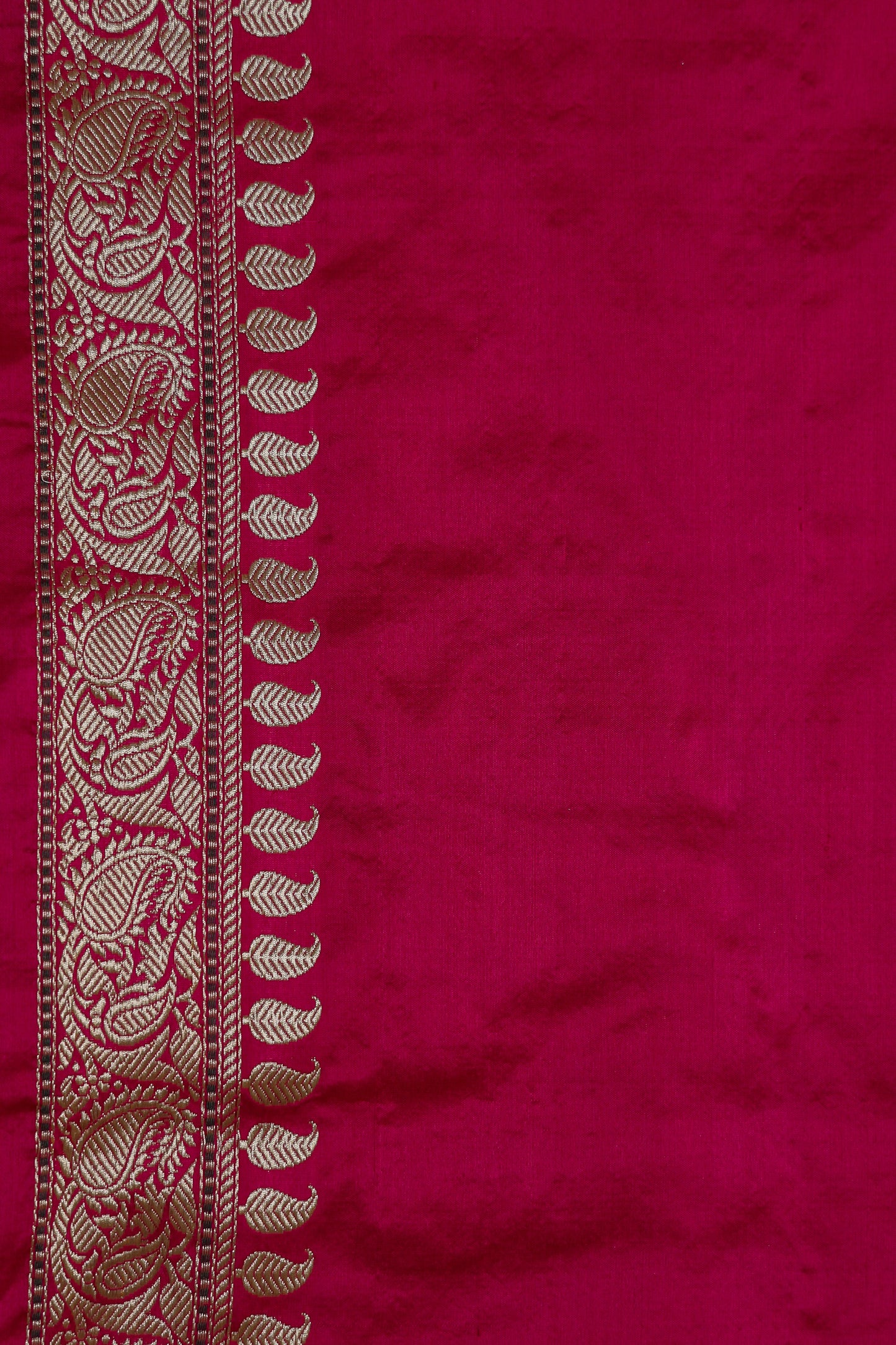 Rani Pink Katan Pure Silk Kadwa Saree - Panaya