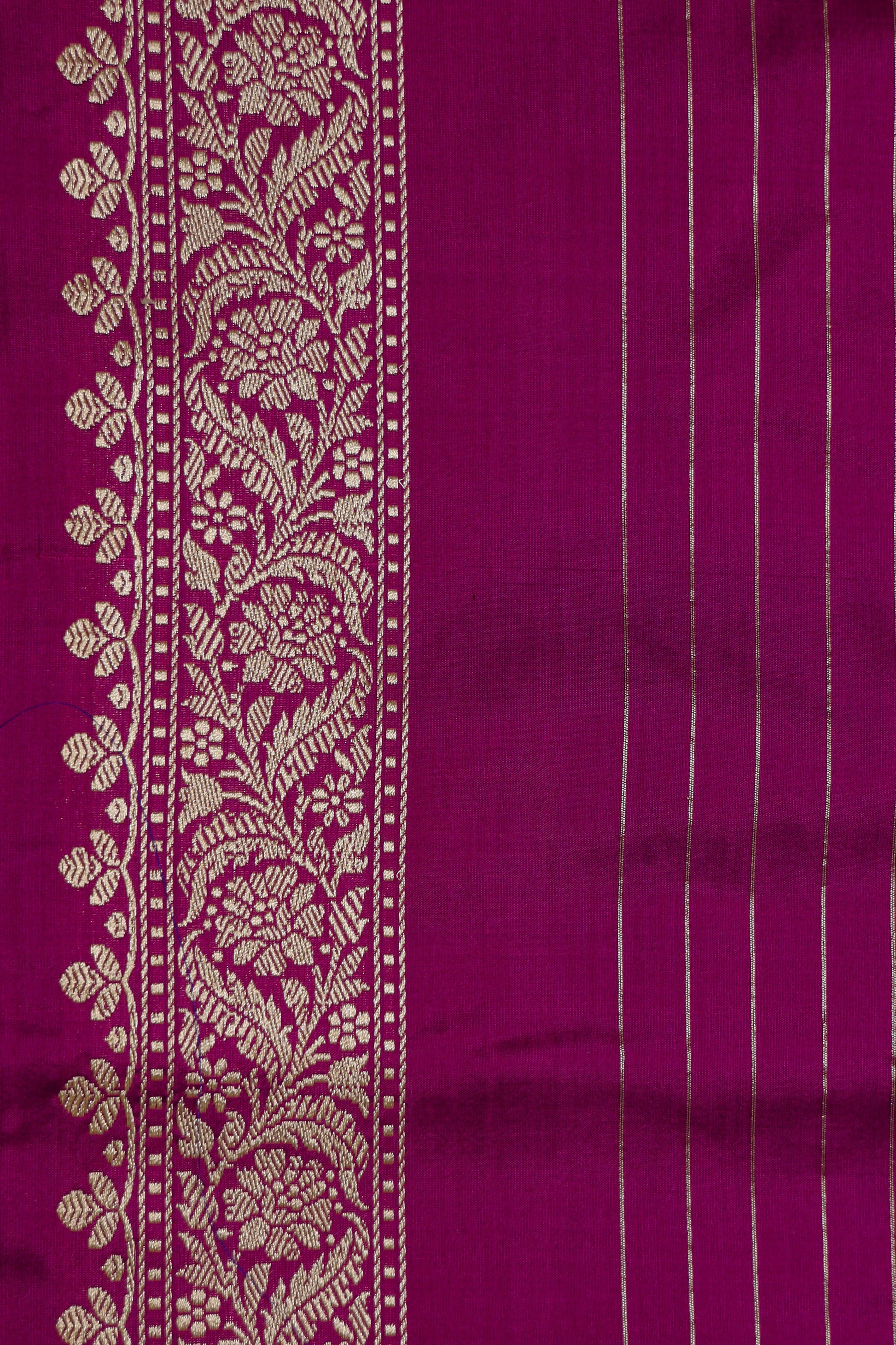 Rani Pink Katan Pure Silk Kadwa Saree - Panaya