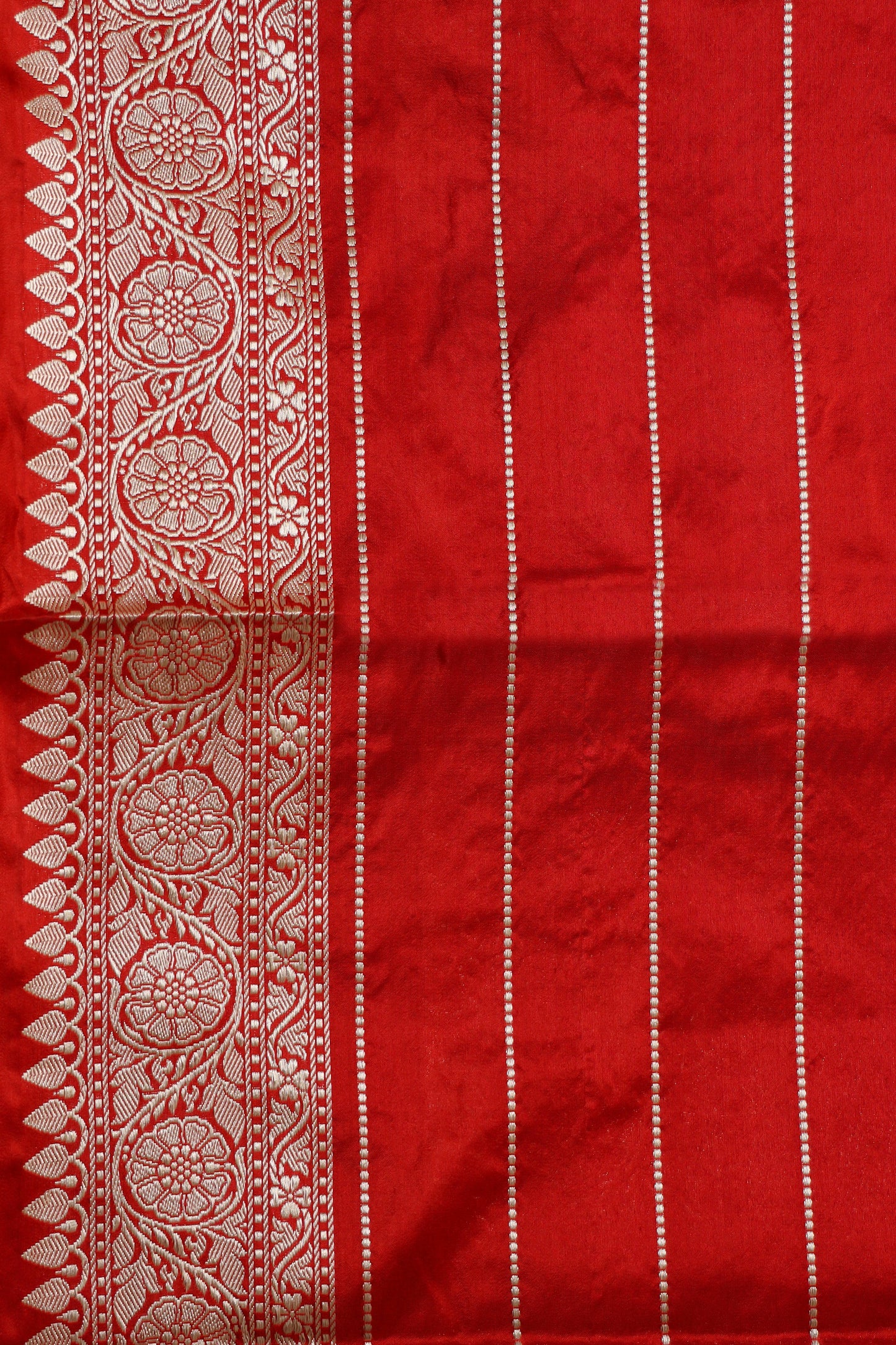 Rust Katan Pure Silk Kadwa Saree - Panaya