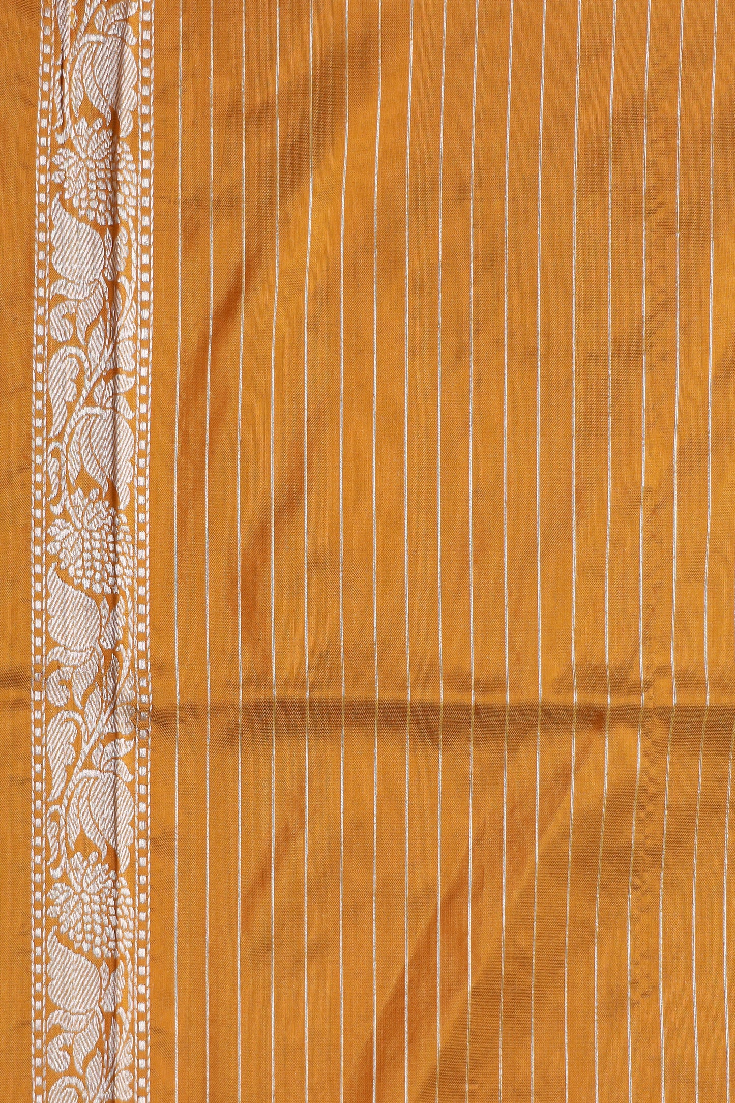 Mustard Katan Pure Silk Kadwa Saree - Panaya