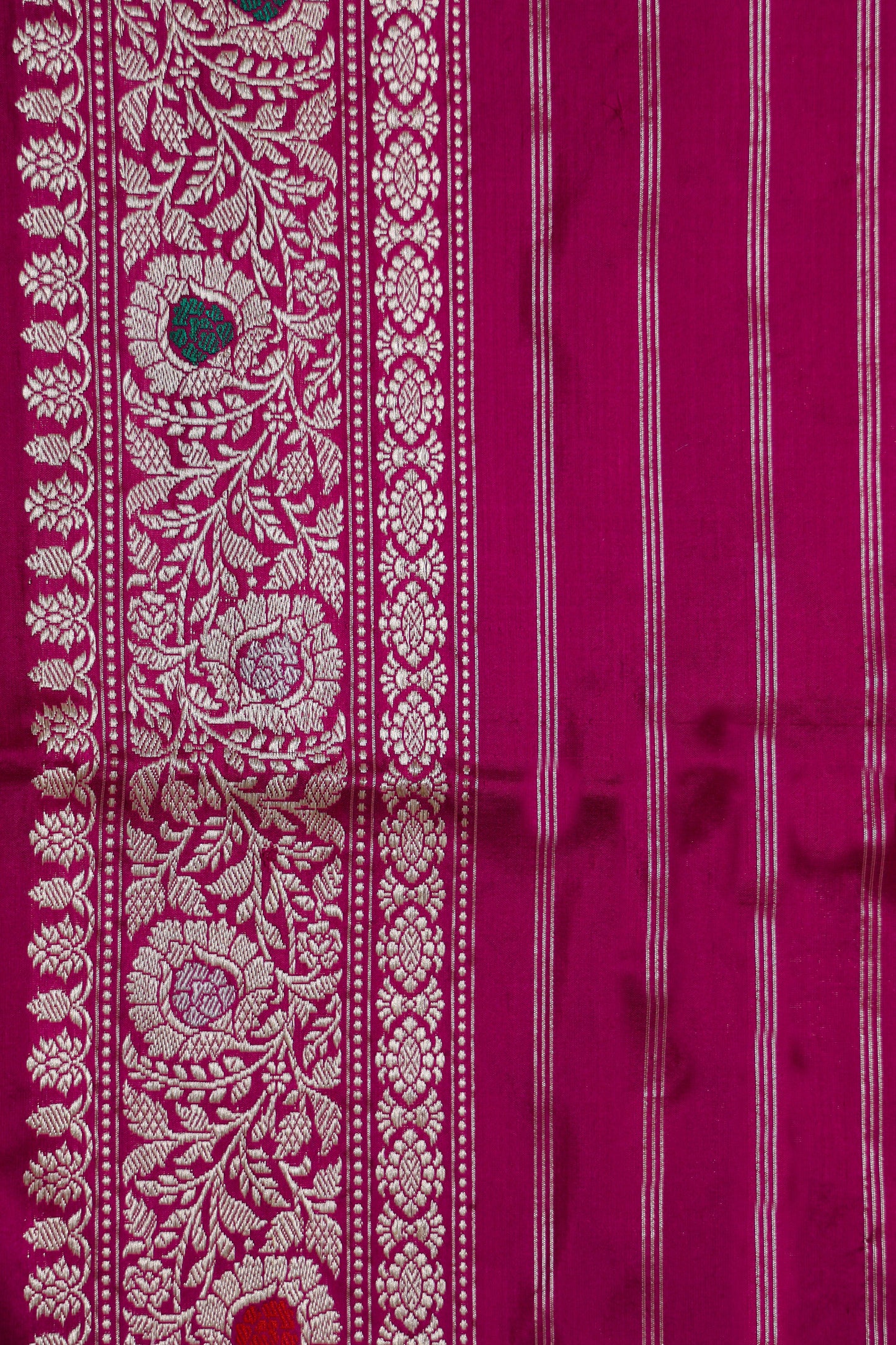 Magenta Katan Pure Silk Kadwa Saree - Panaya