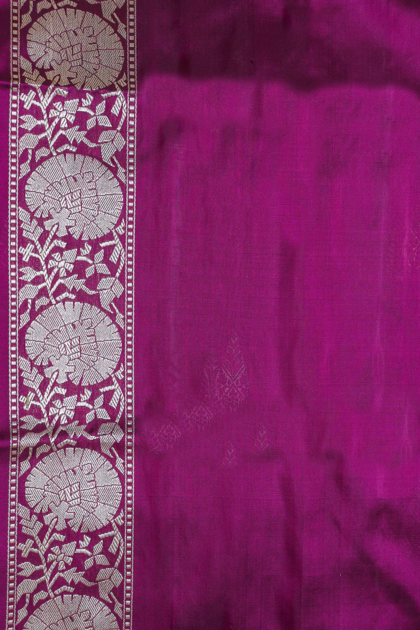 Magenta Katan Pure Silk Kadwa Saree - Panaya