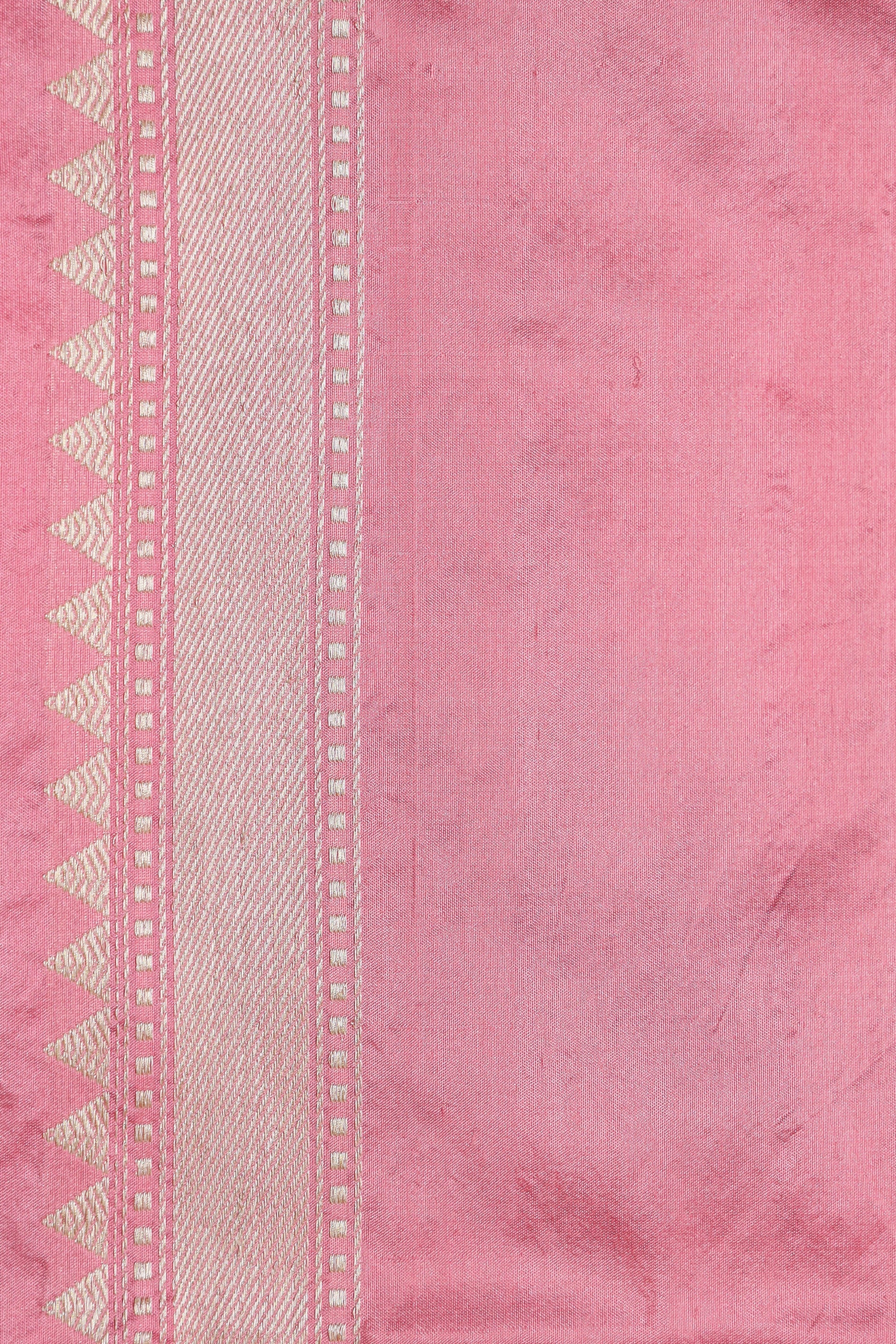 Peach Katan Pure Silk Kadwa Saree - Panaya