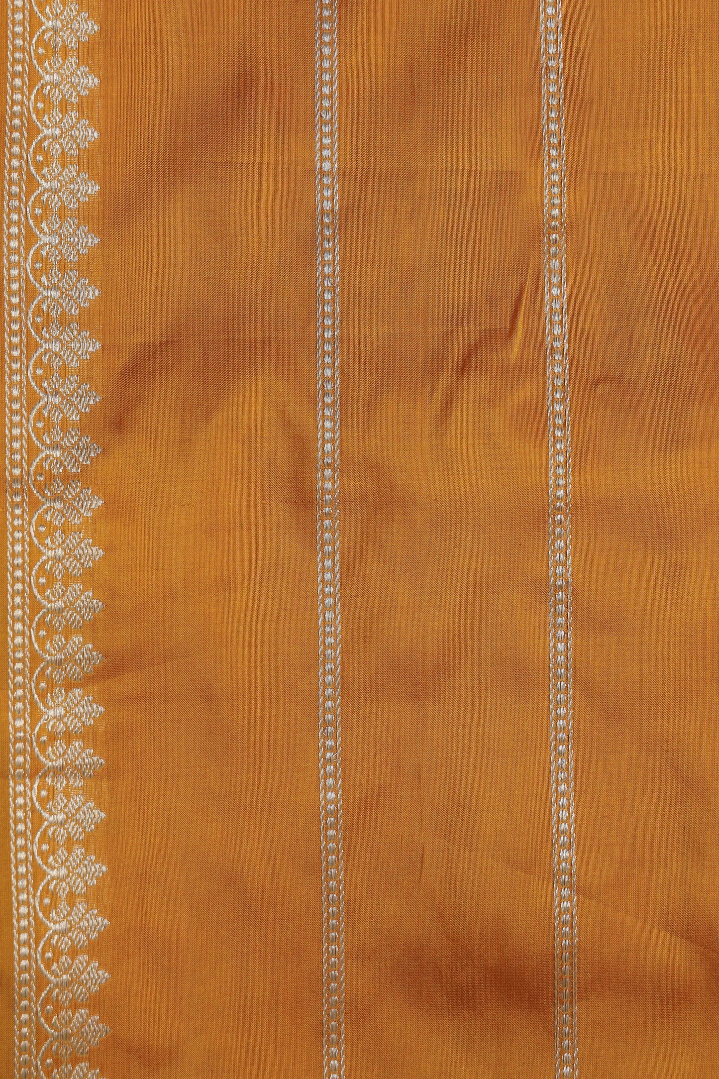 Mustard Katan Pure Silk Kadwa Saree - Panaya