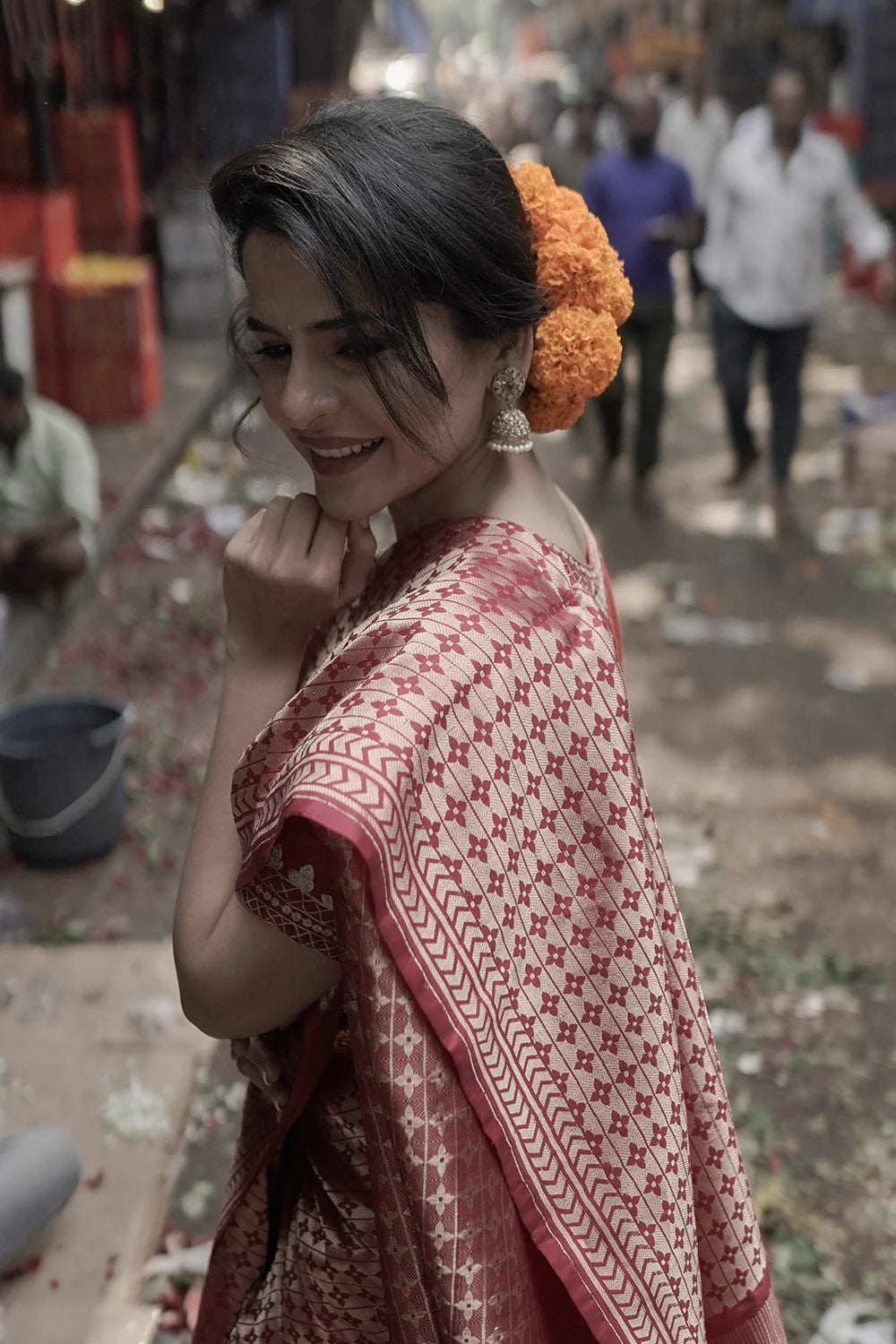 Berry Red Handloom Pure Silk Brocade Banarasi Saree