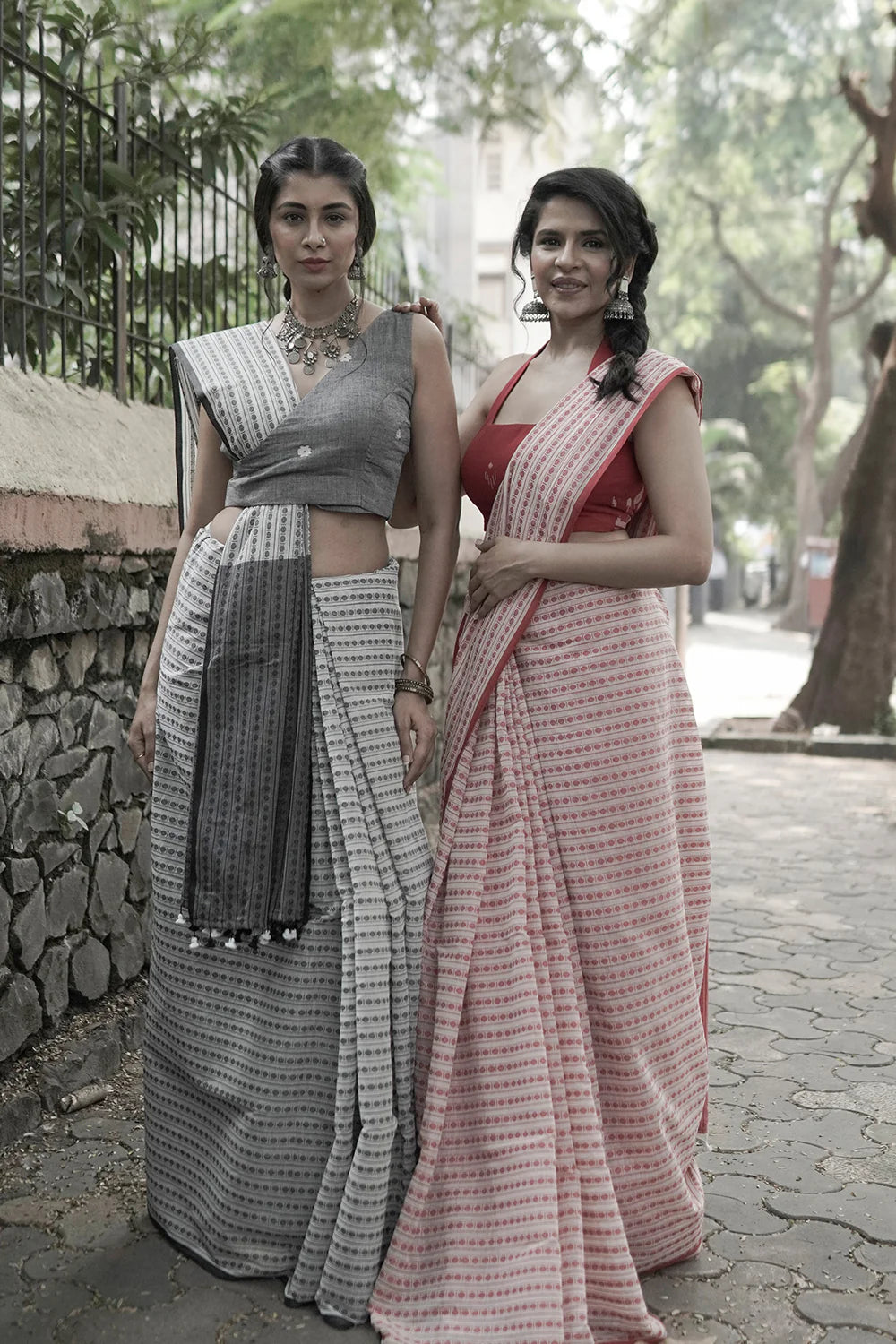 Handloom Red & White Tangail Pure Cotton Saree