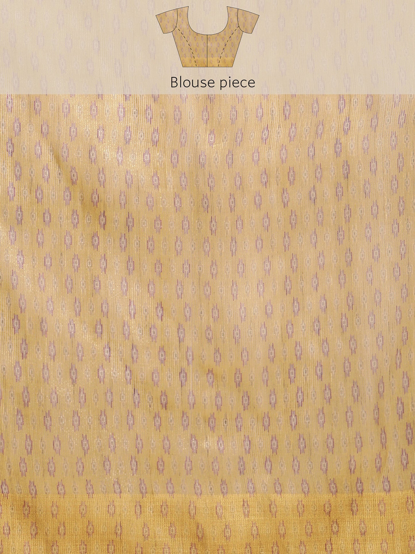 Yellow Soft Tussar Silk Printed Kalamkari saree