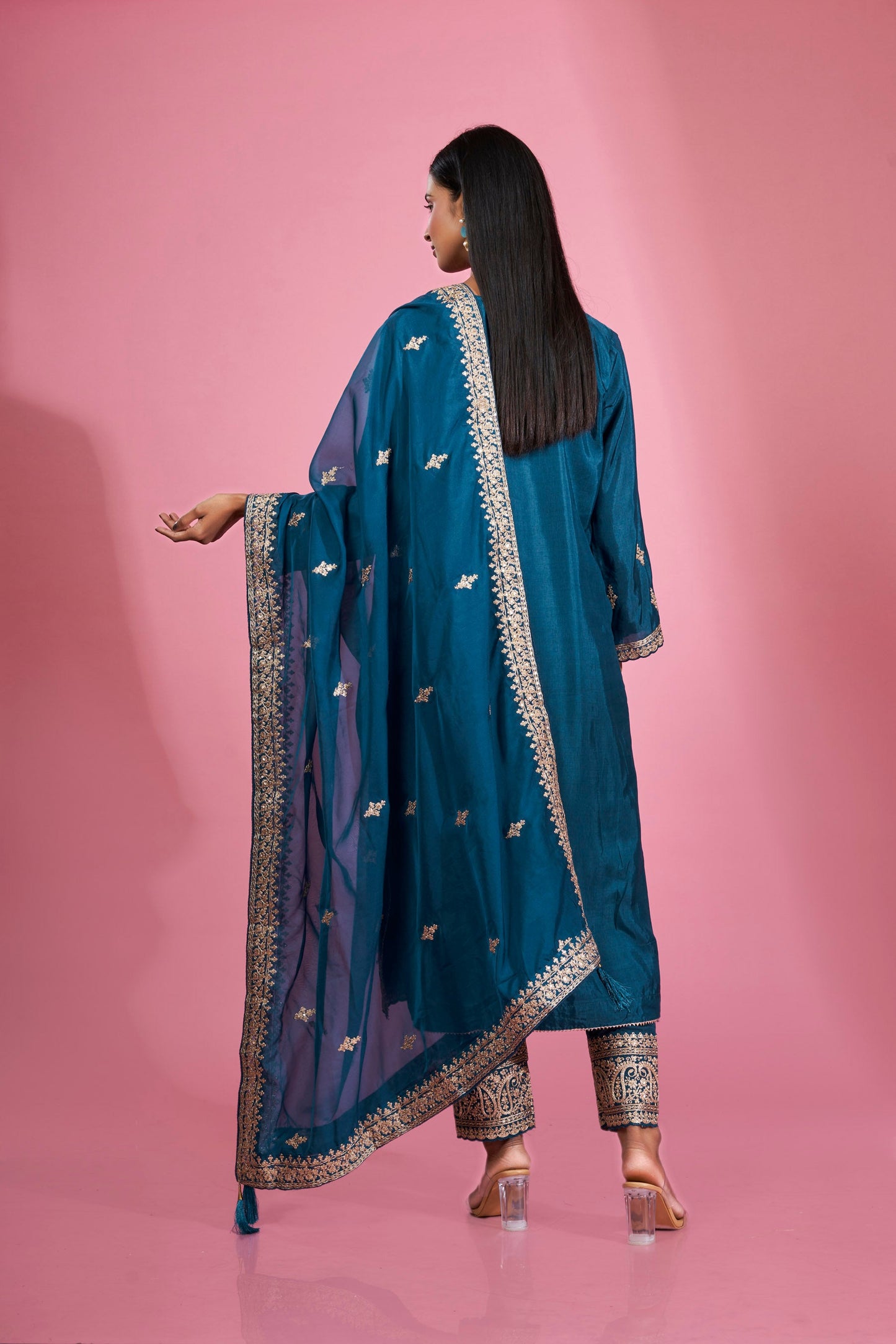 Maharani Zari Embroidered Kurta Set