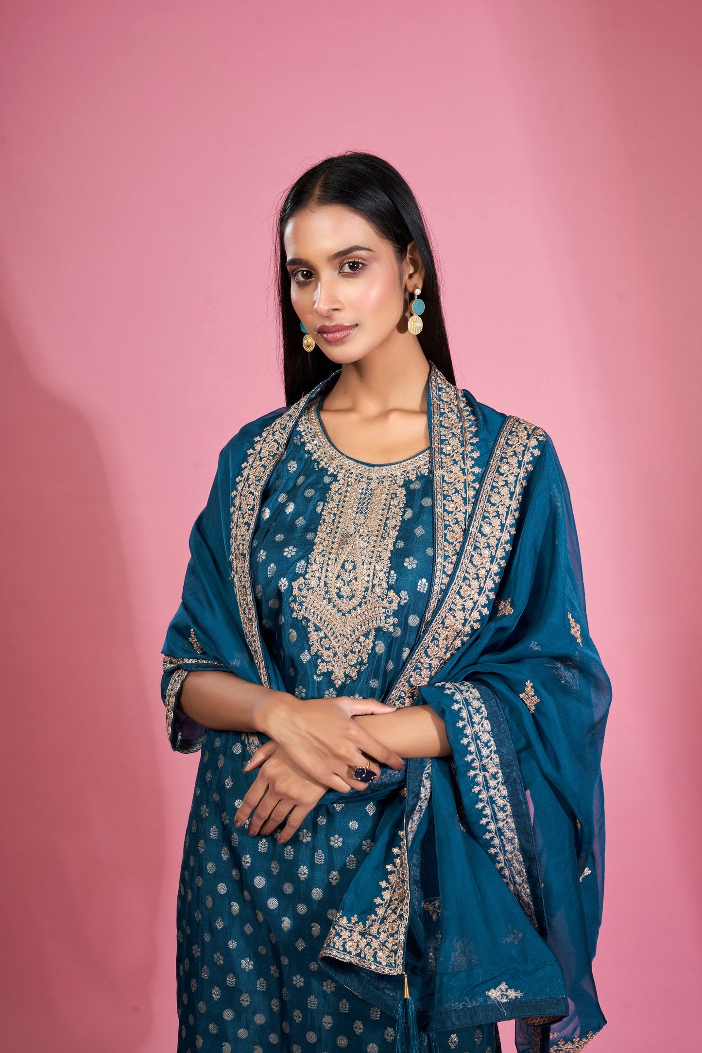 Maharani Zari Embroidered Kurta Set