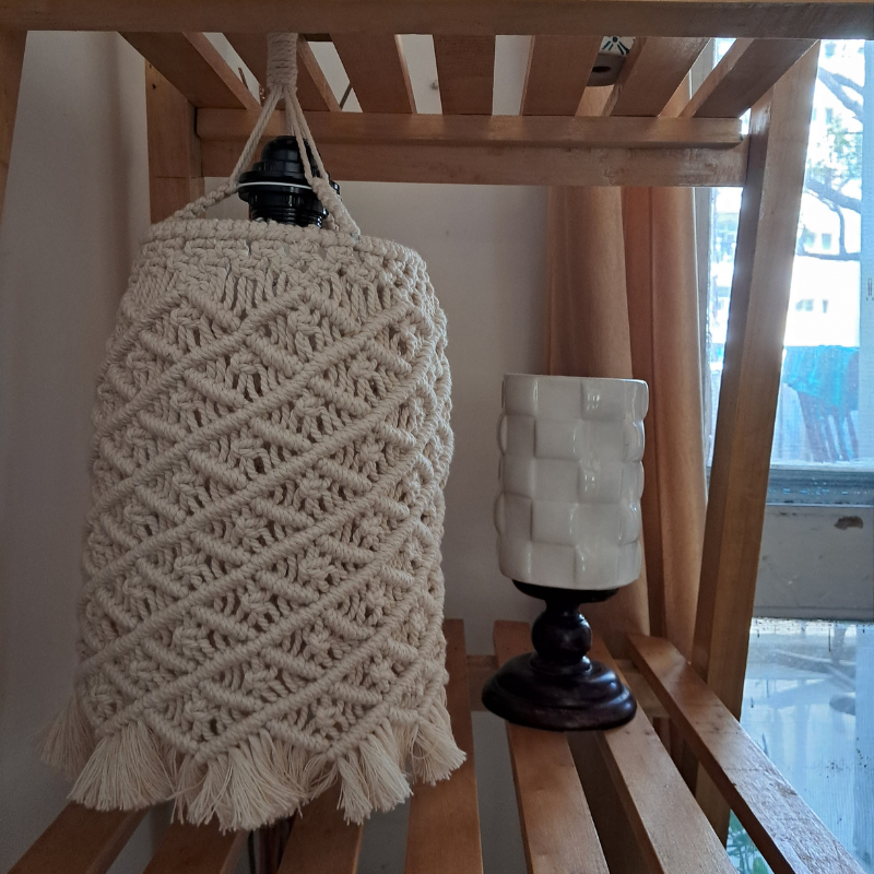 Handcrafted Macrame Hanging Lamp