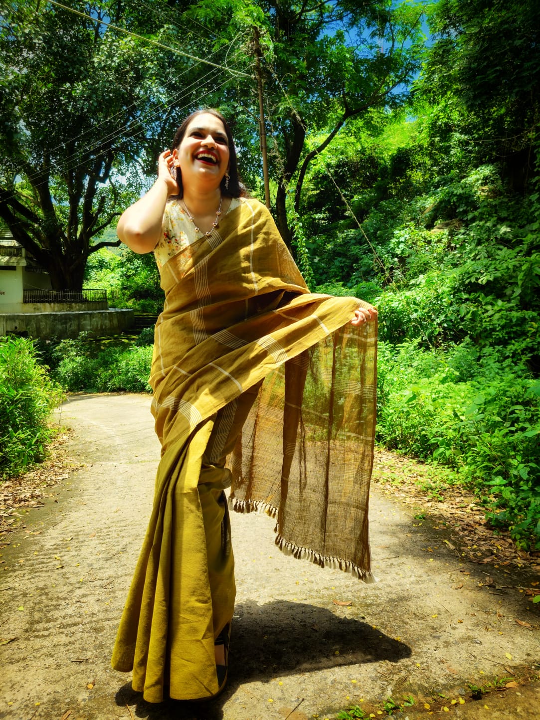 Aimee Mehendi handloom Cotton saree