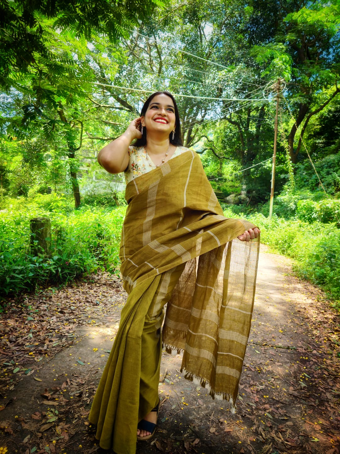 Aimee Mehendi handloom Cotton saree