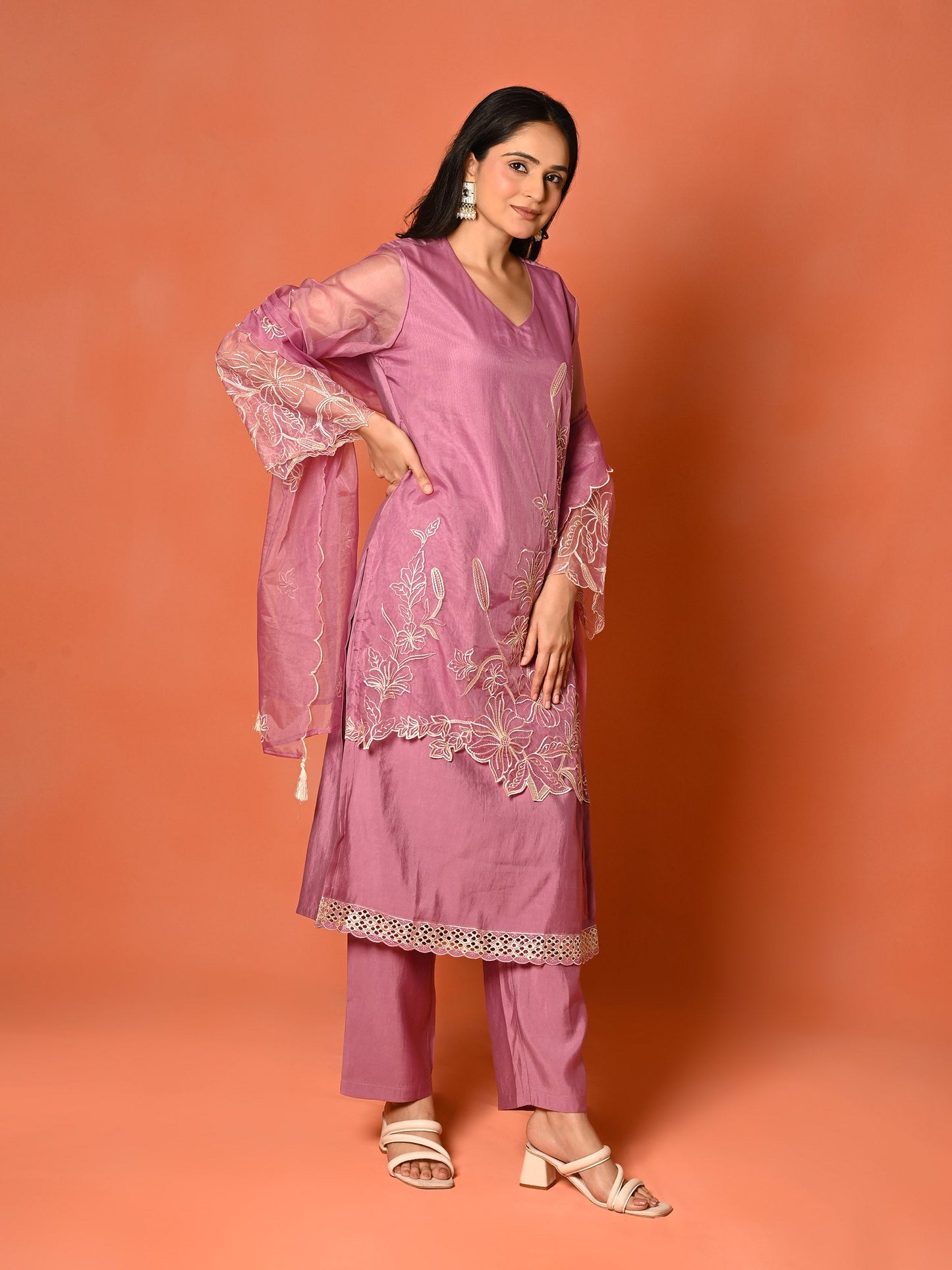 Embroidered Roman Serenity Kurta Set