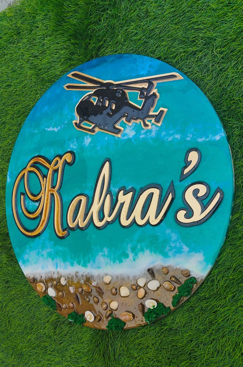 Dual Shade Personalized Round Nameplate