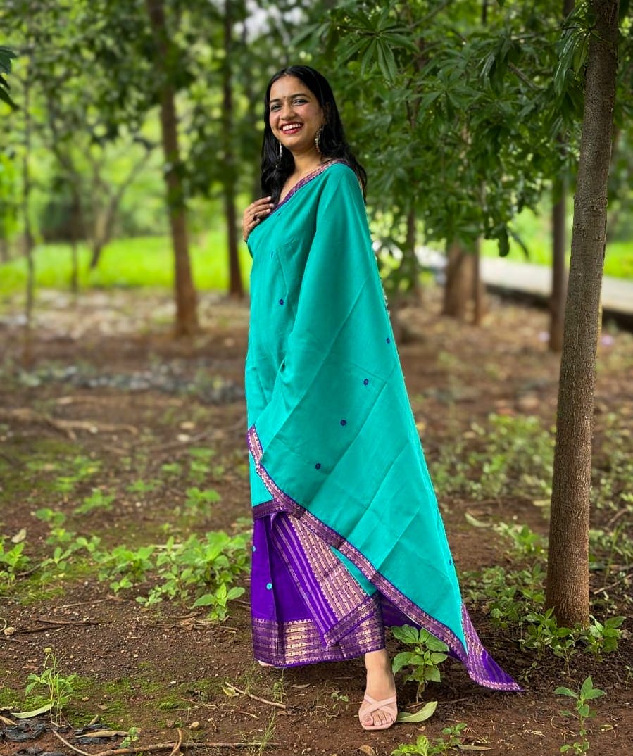 Niharika Green Silk Handloom Mekhela Chador saree