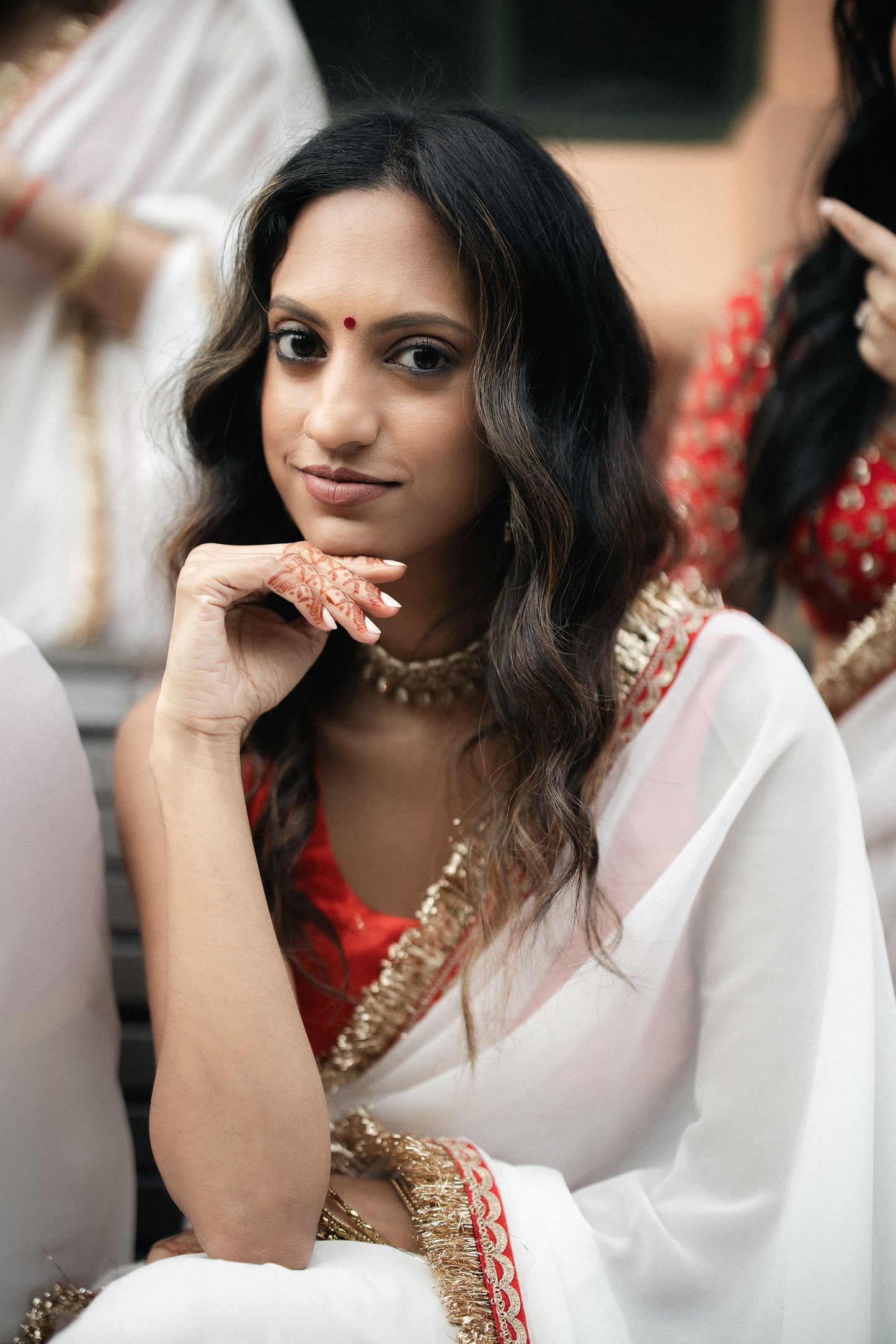 Ivory Bridesmaid Saree