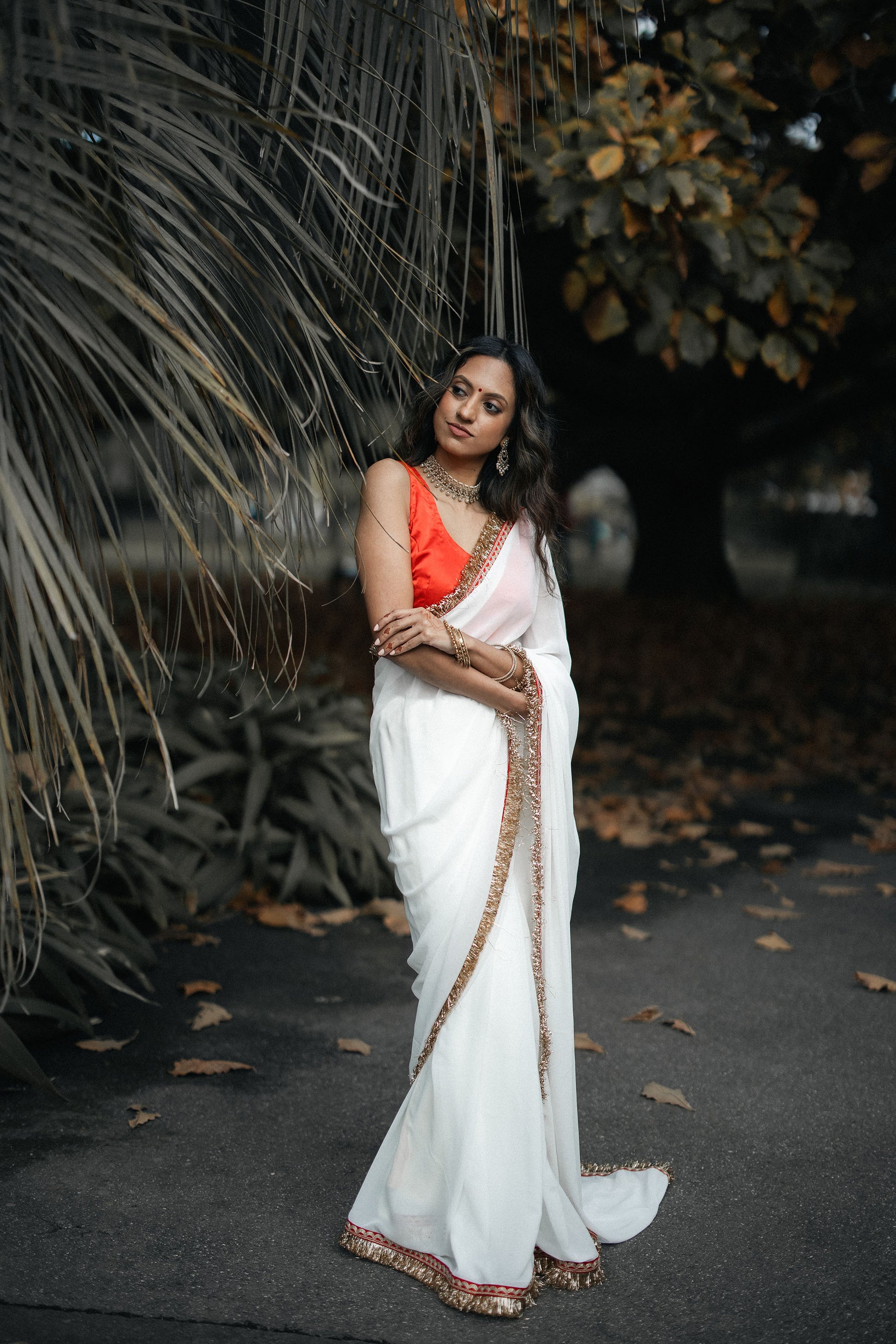 Ivory Bridesmaid Saree