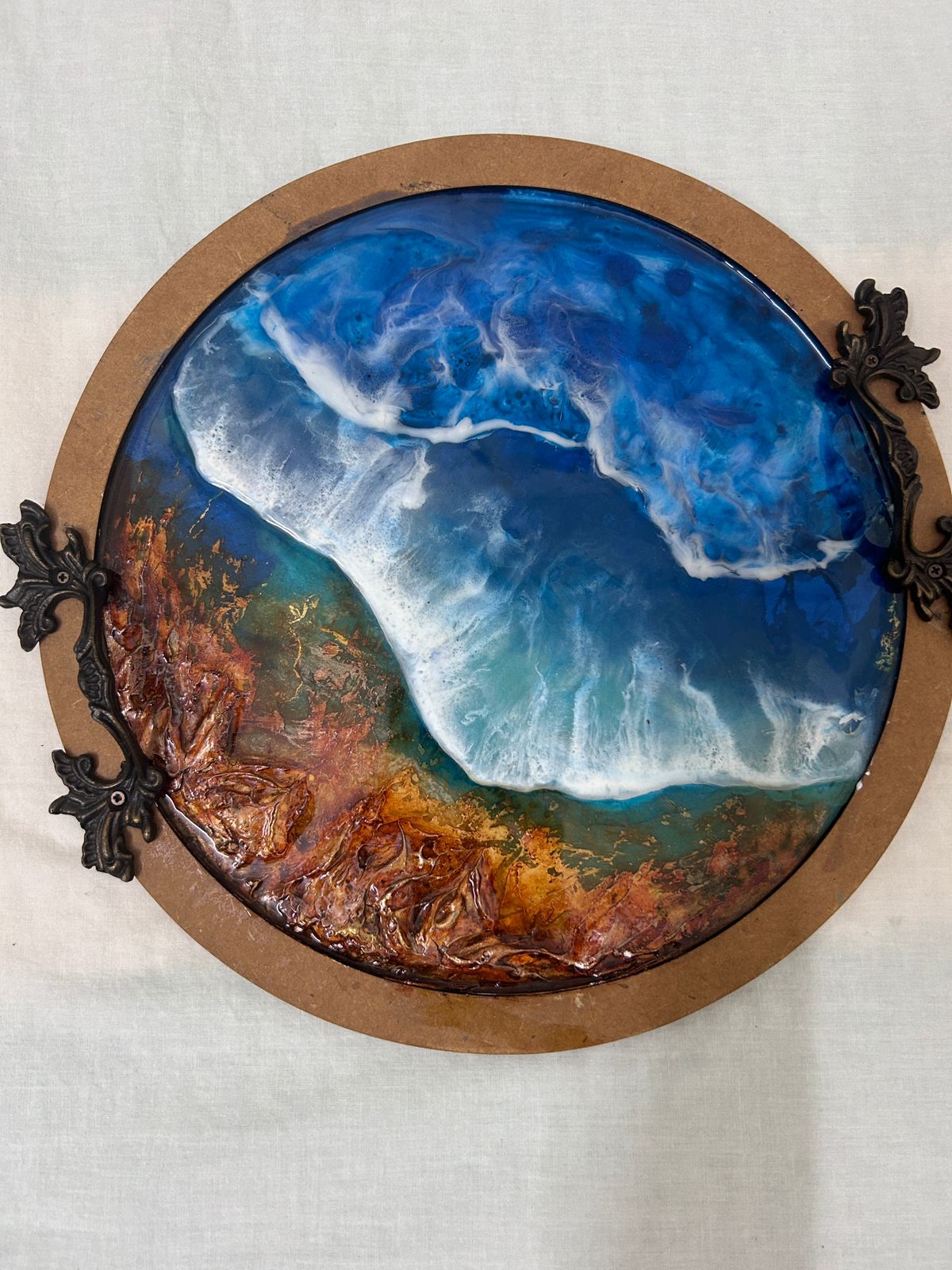 Ocean Theme - Resin Art Tray By Rank Never Retire