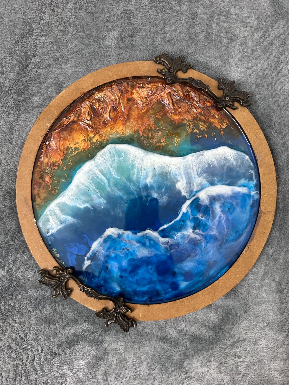 Ocean Theme - Resin Art Tray By Rank Never Retire