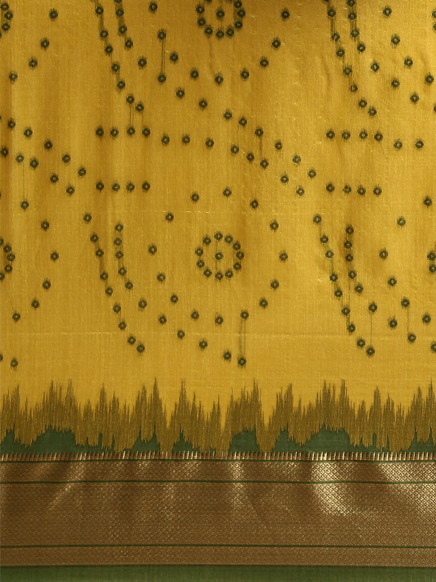 Yellow Zari Woven Paithani Silk saree