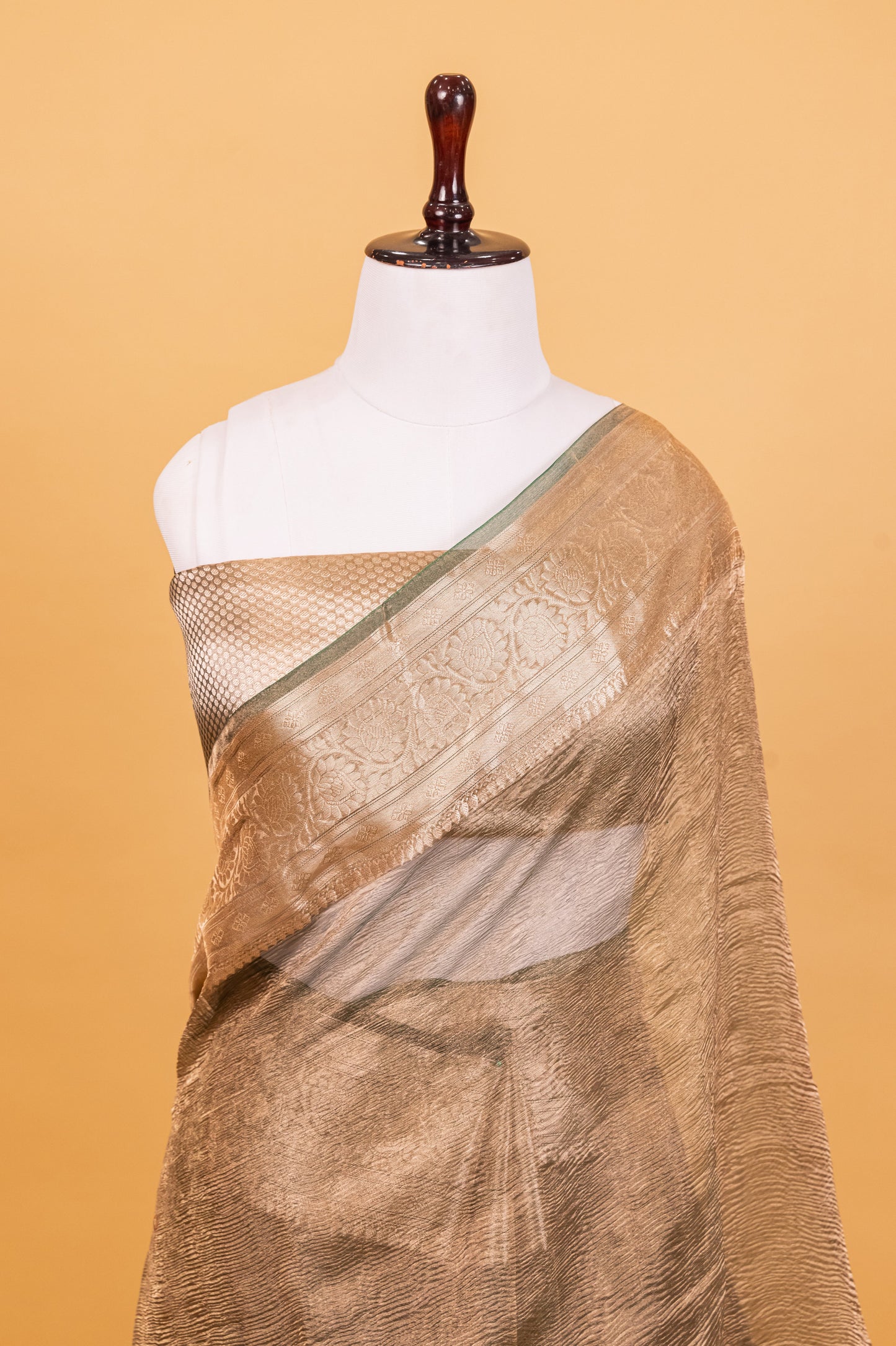 Blue Tissue Pure Silk Dyed Saree - Panaya