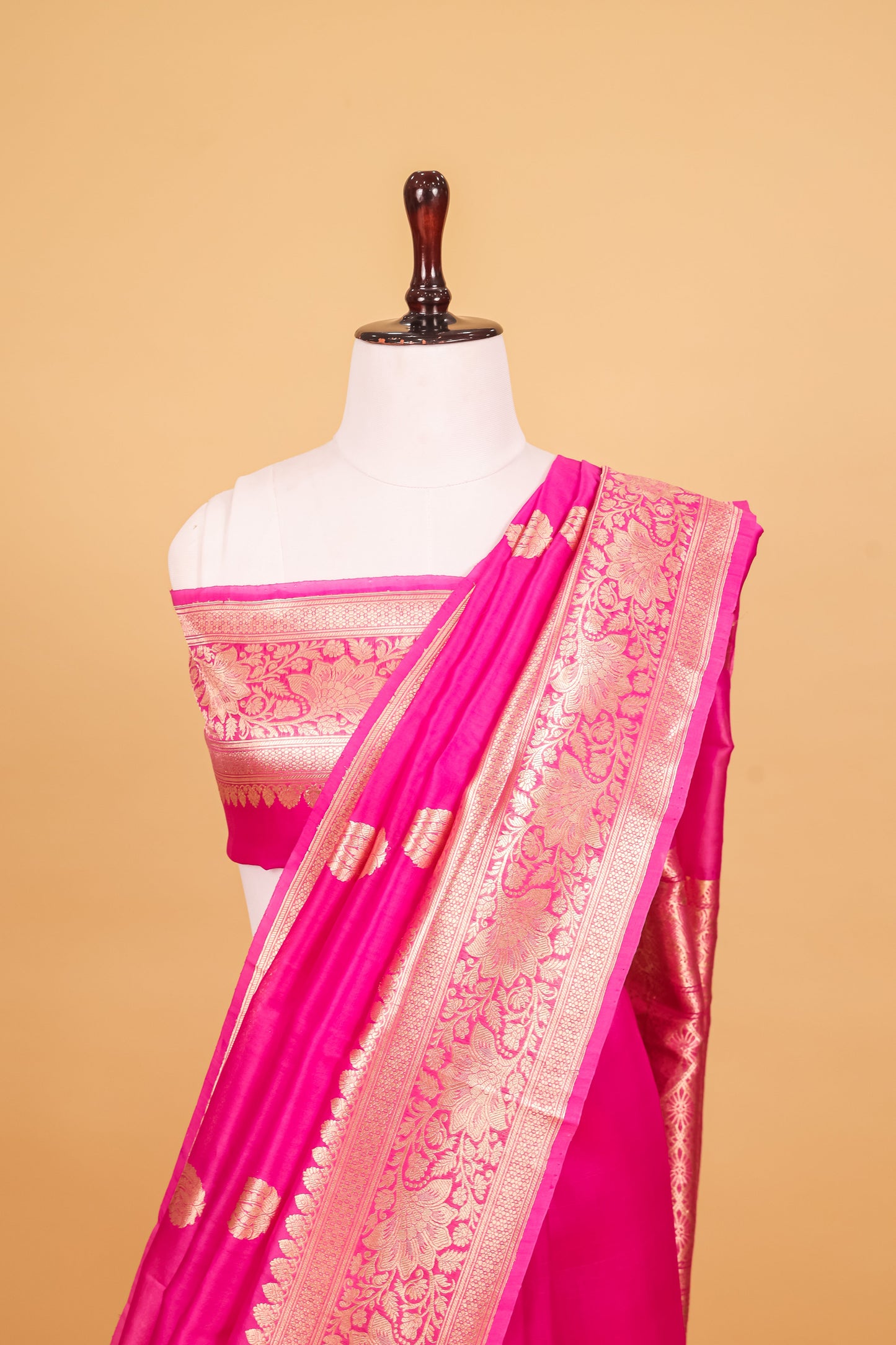 Rani Pink Organza Silk Kadhwa Saree - Panaya