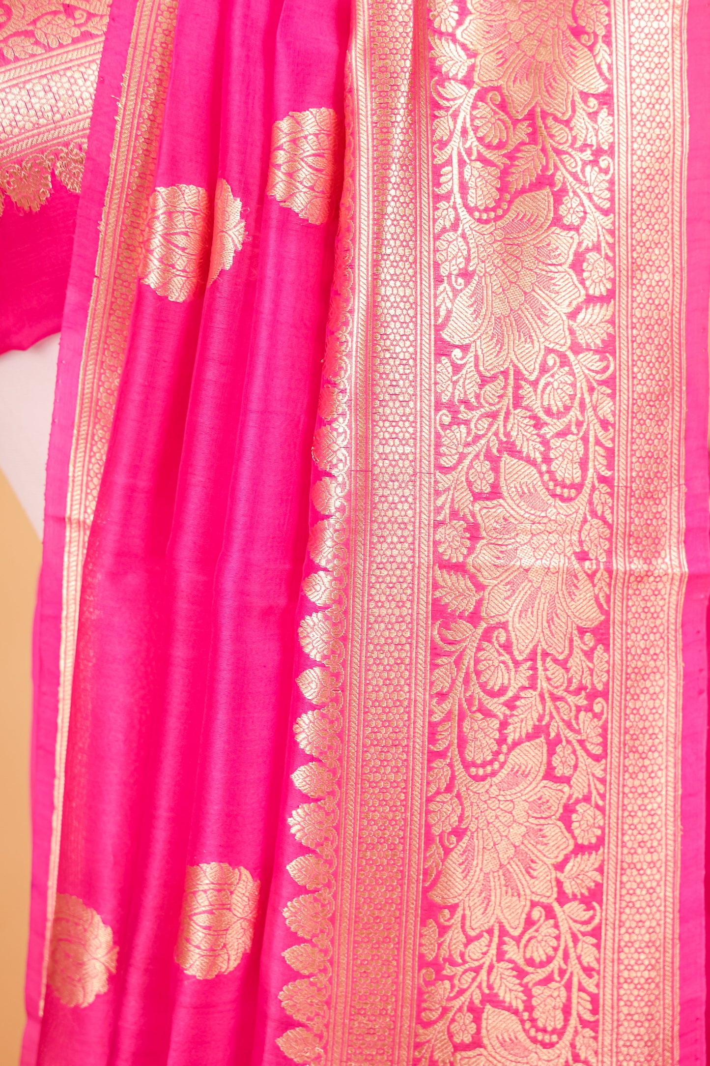 Rani Pink Organza Silk Kadhwa Saree - Panaya