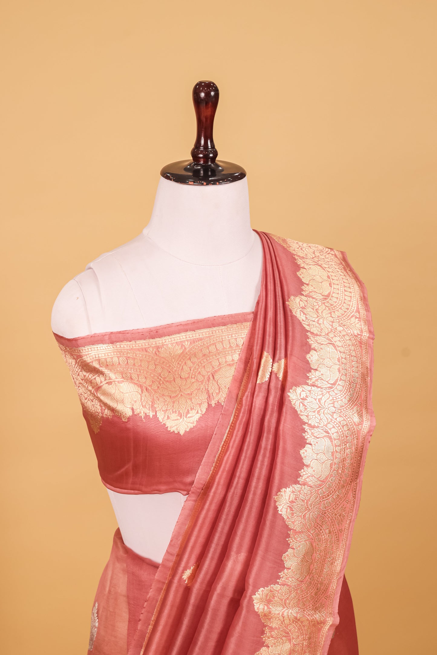 Pink Organza Silk Kadhwa Saree - Panaya