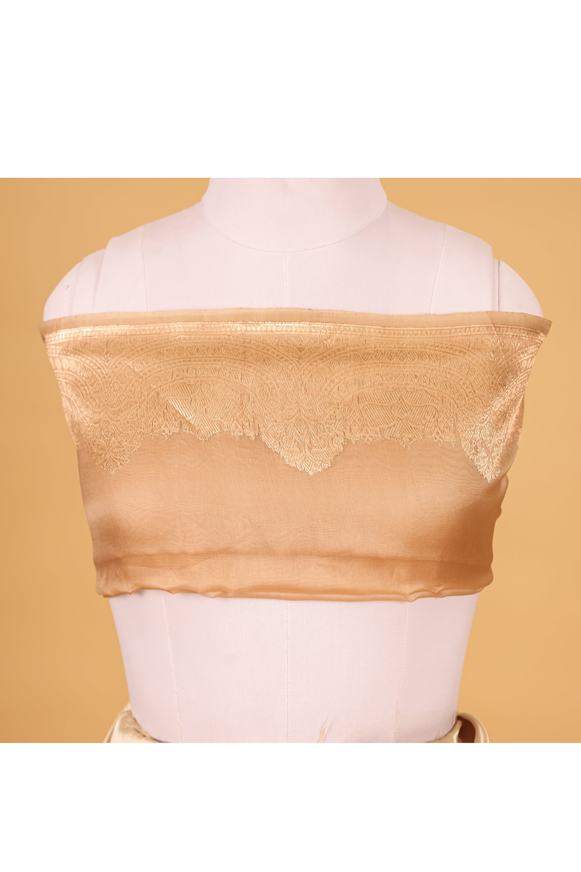 Gold Organza Silk Kadhwa Saree - Panaya