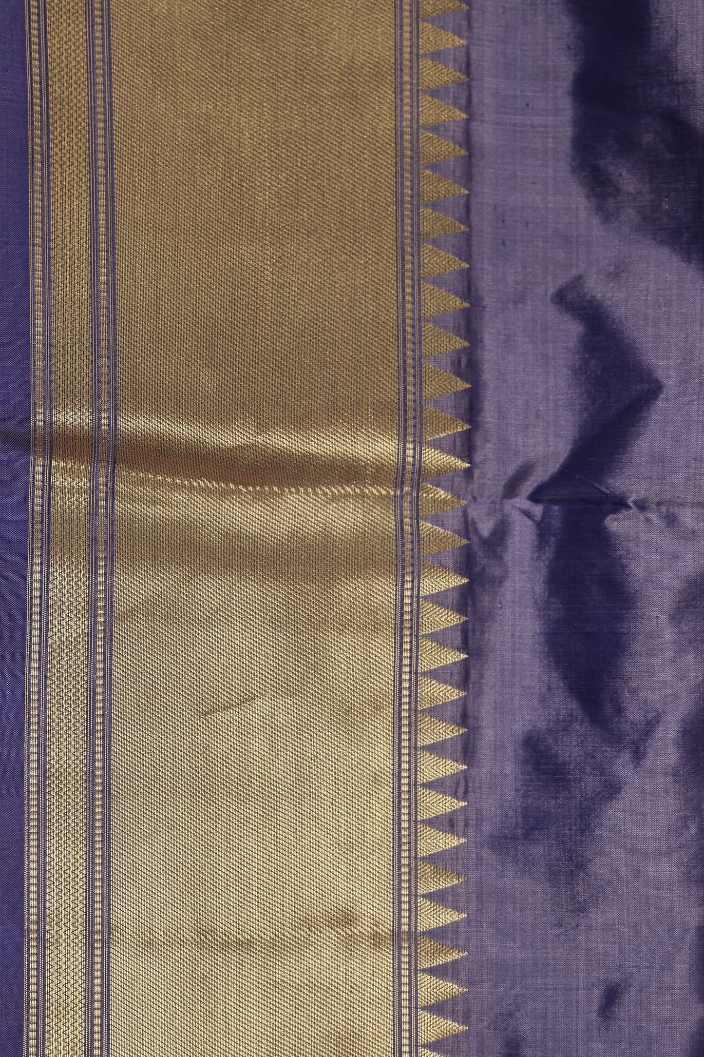 Grey Katan Pure Silk Kadhwa Saree - Panaya