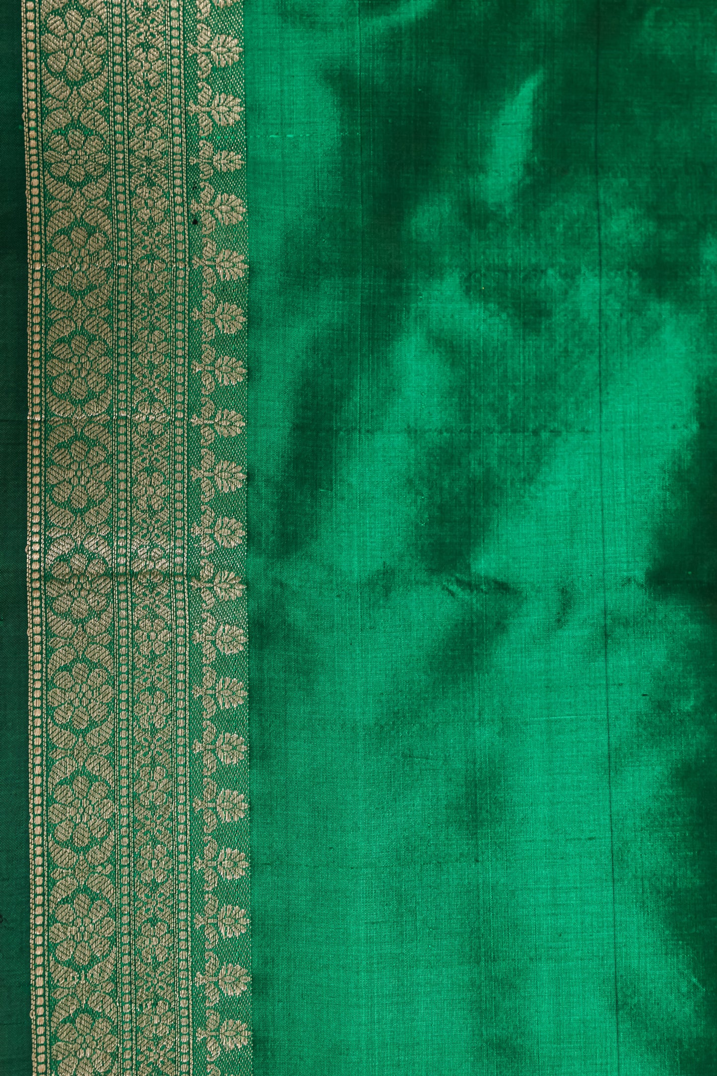 Green Katan Pure Silk Kadhwa Saree