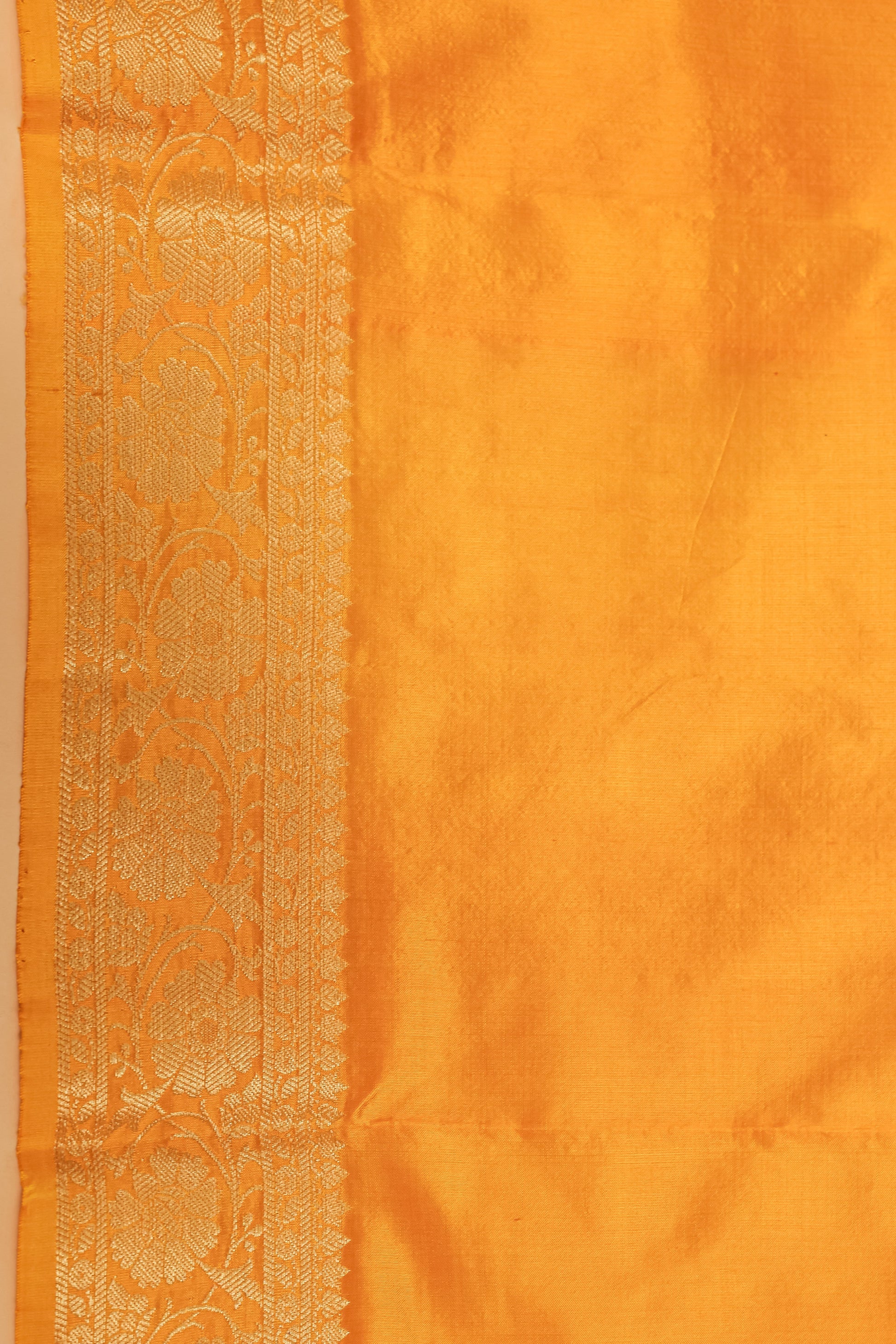 Yellow Katan Pure Silk Kadhwa Saree - Panaya