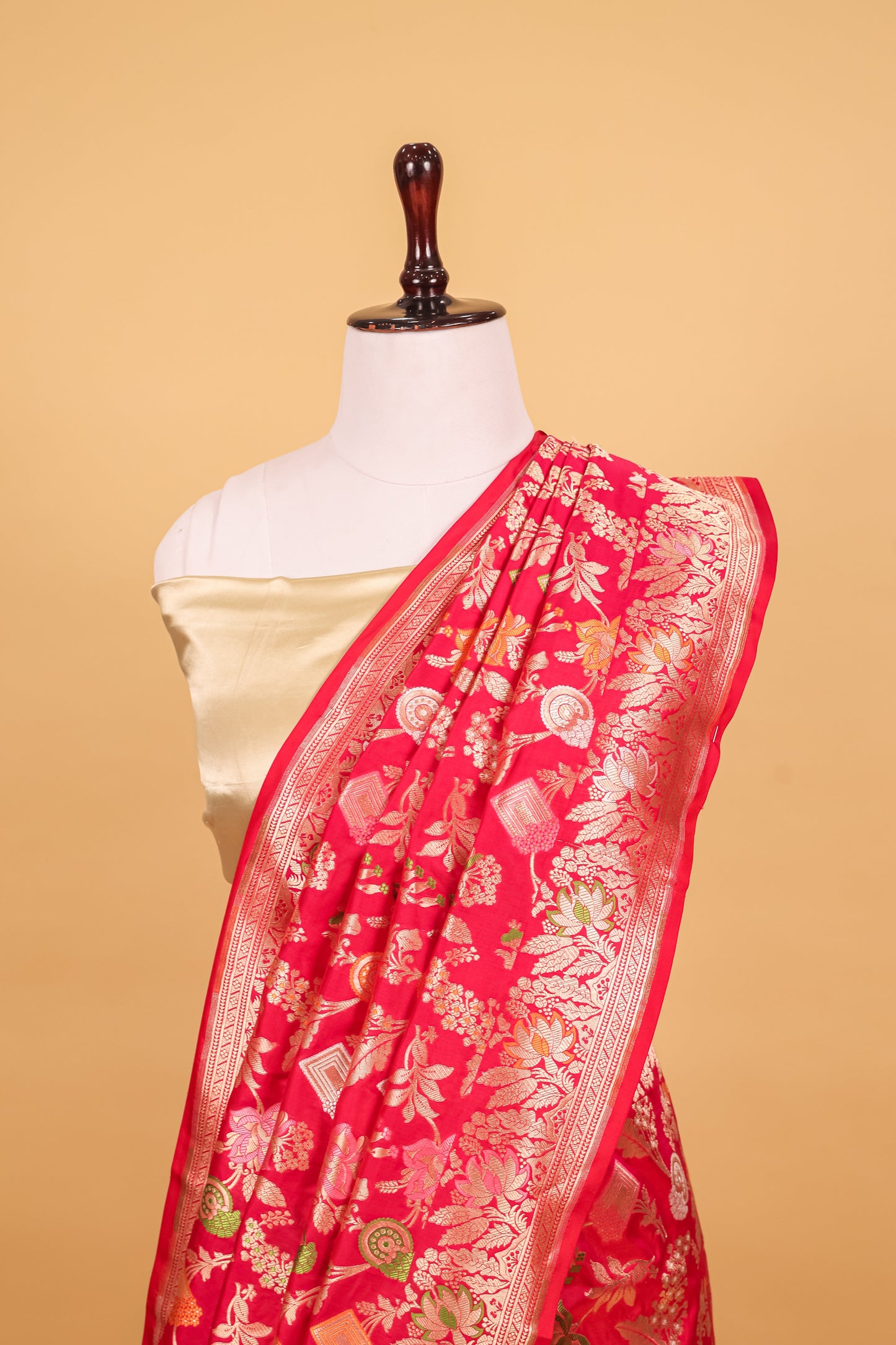 Rani Pink Katan Pure Silk Cutwork Saree - Panaya