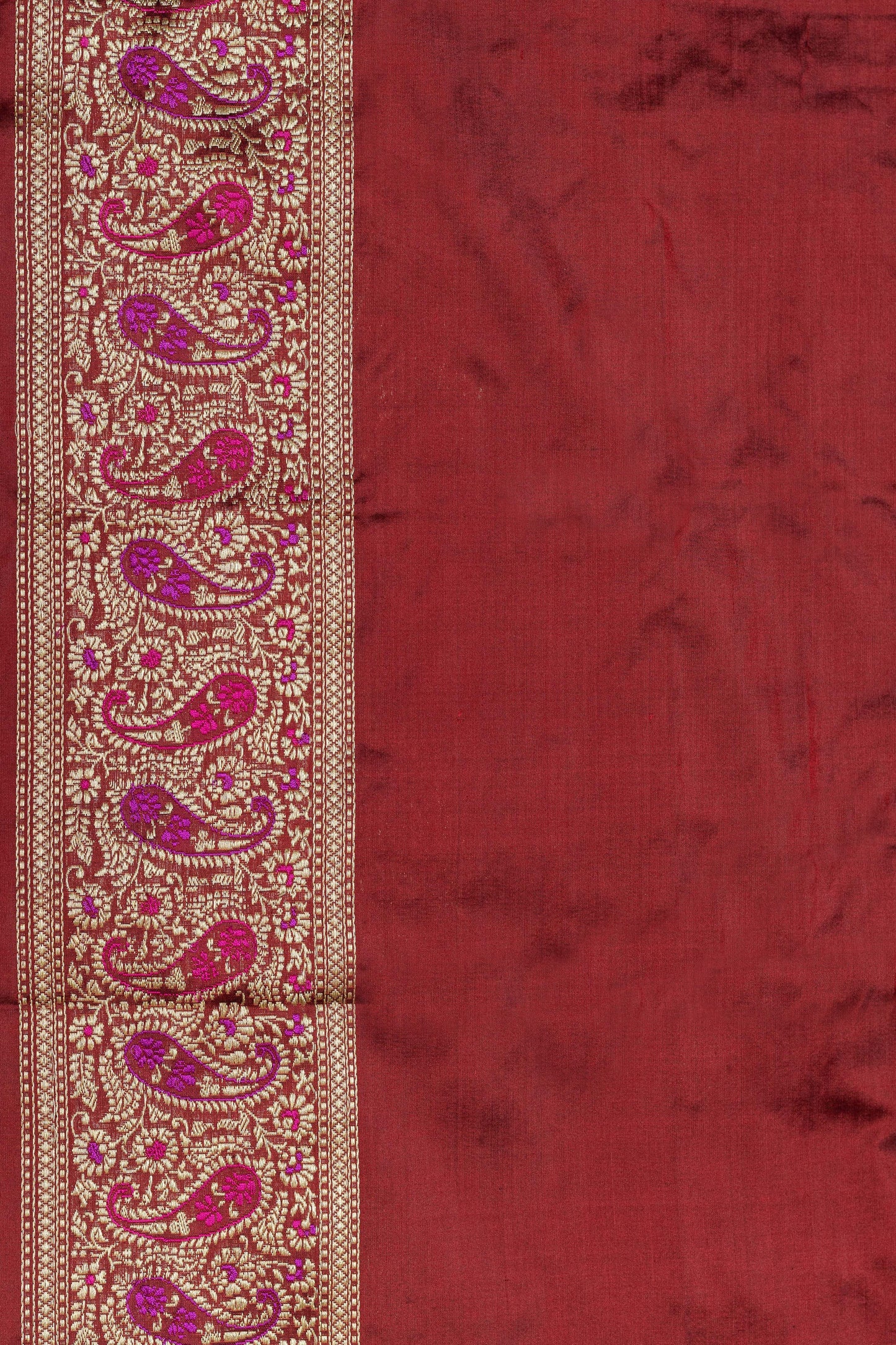 Maroon Handwoven Kadwa Katan Silk Saree