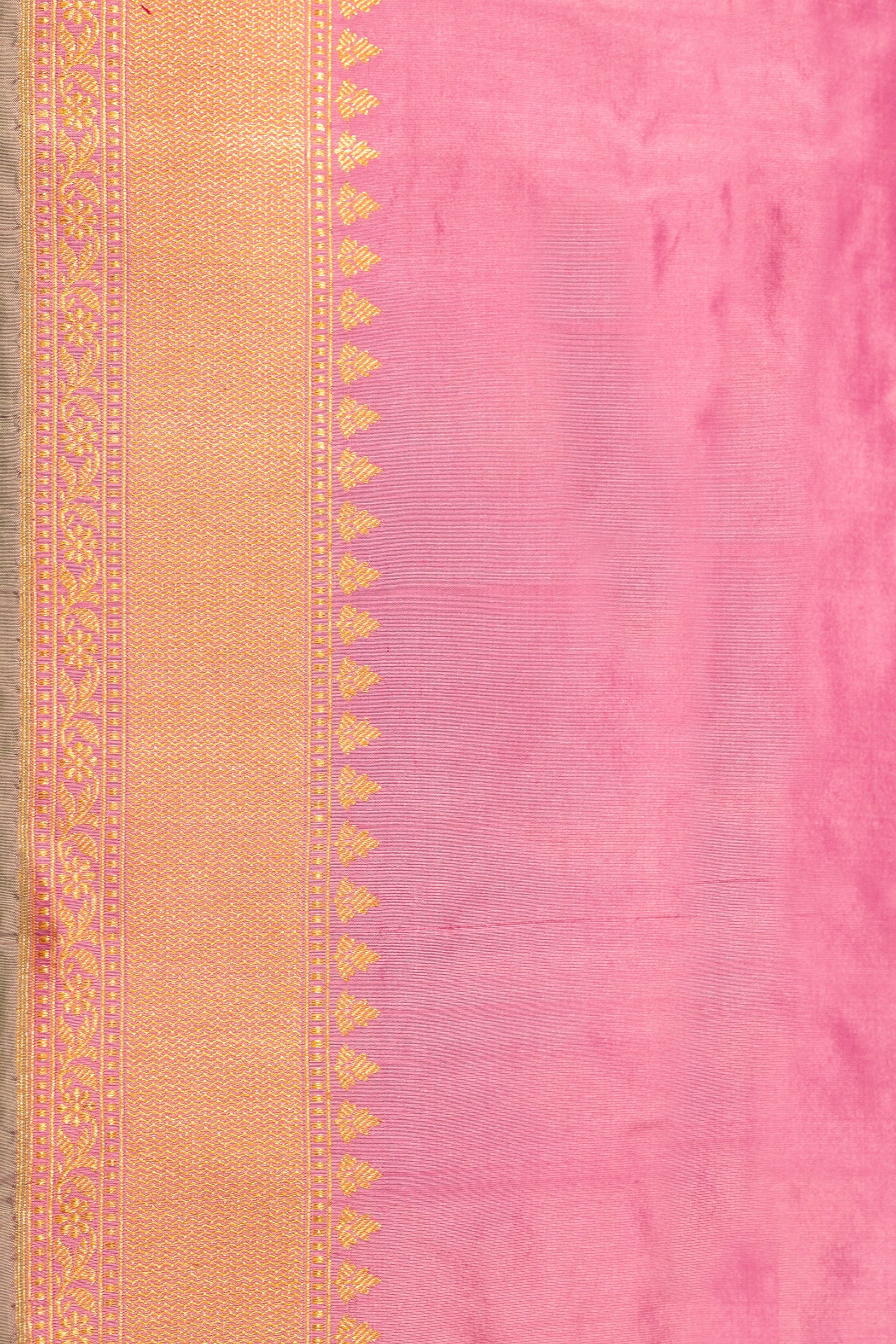 Pink Handwoven Kadwa Katan Pure Silk Saree - Panaya