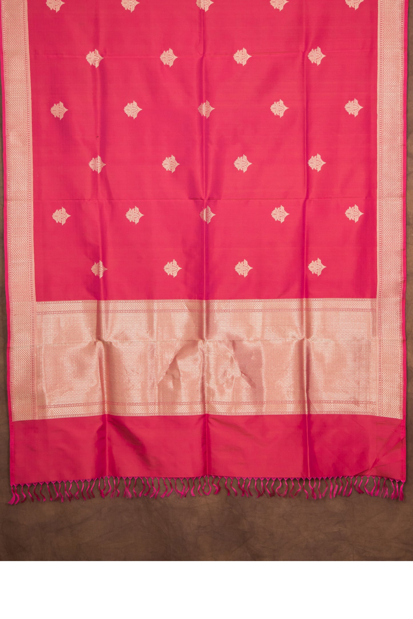 Rani Pink Dupatta Katan Pure Silk - Panaya