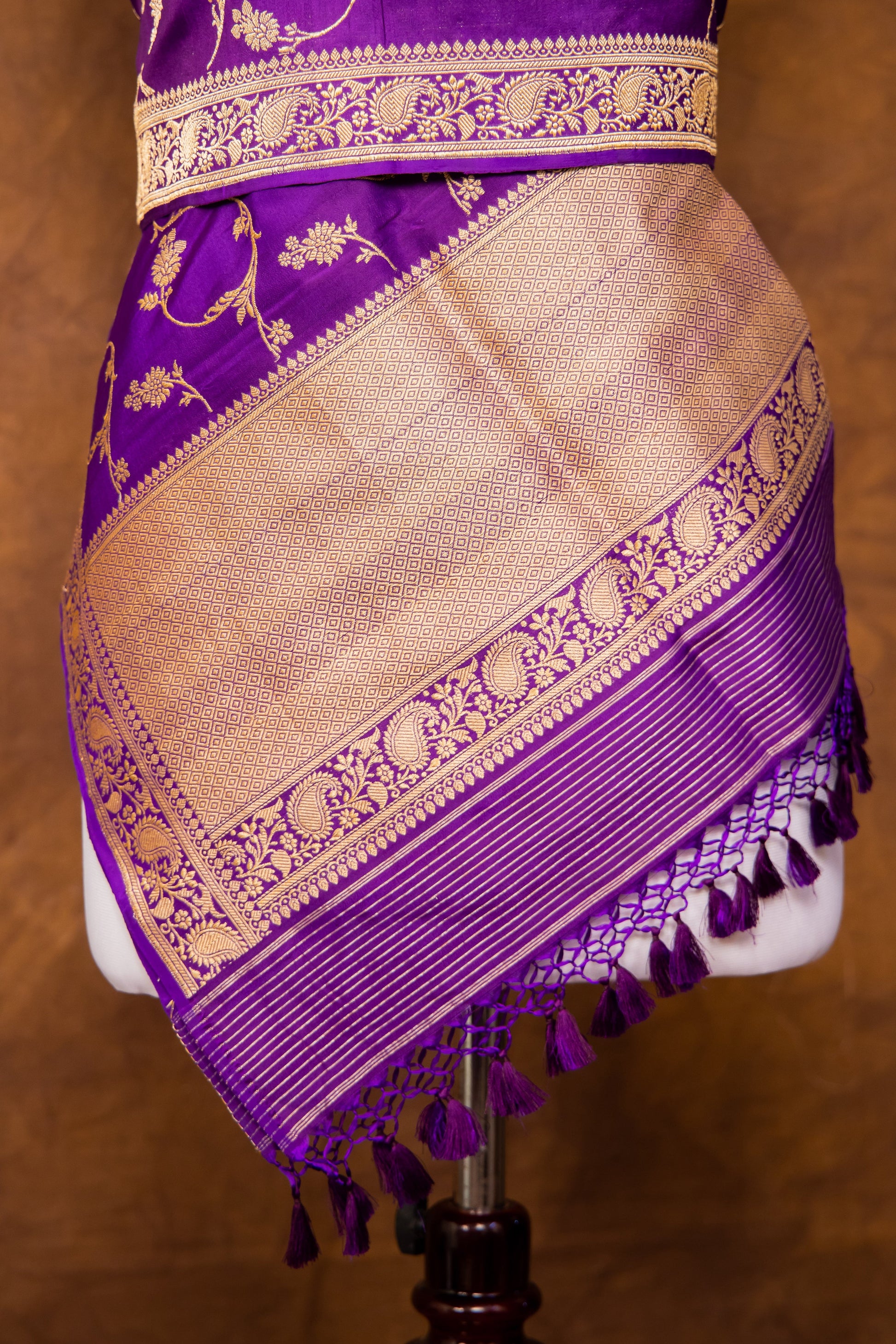 PurpleDupatta Katan Pure Silk - Panaya