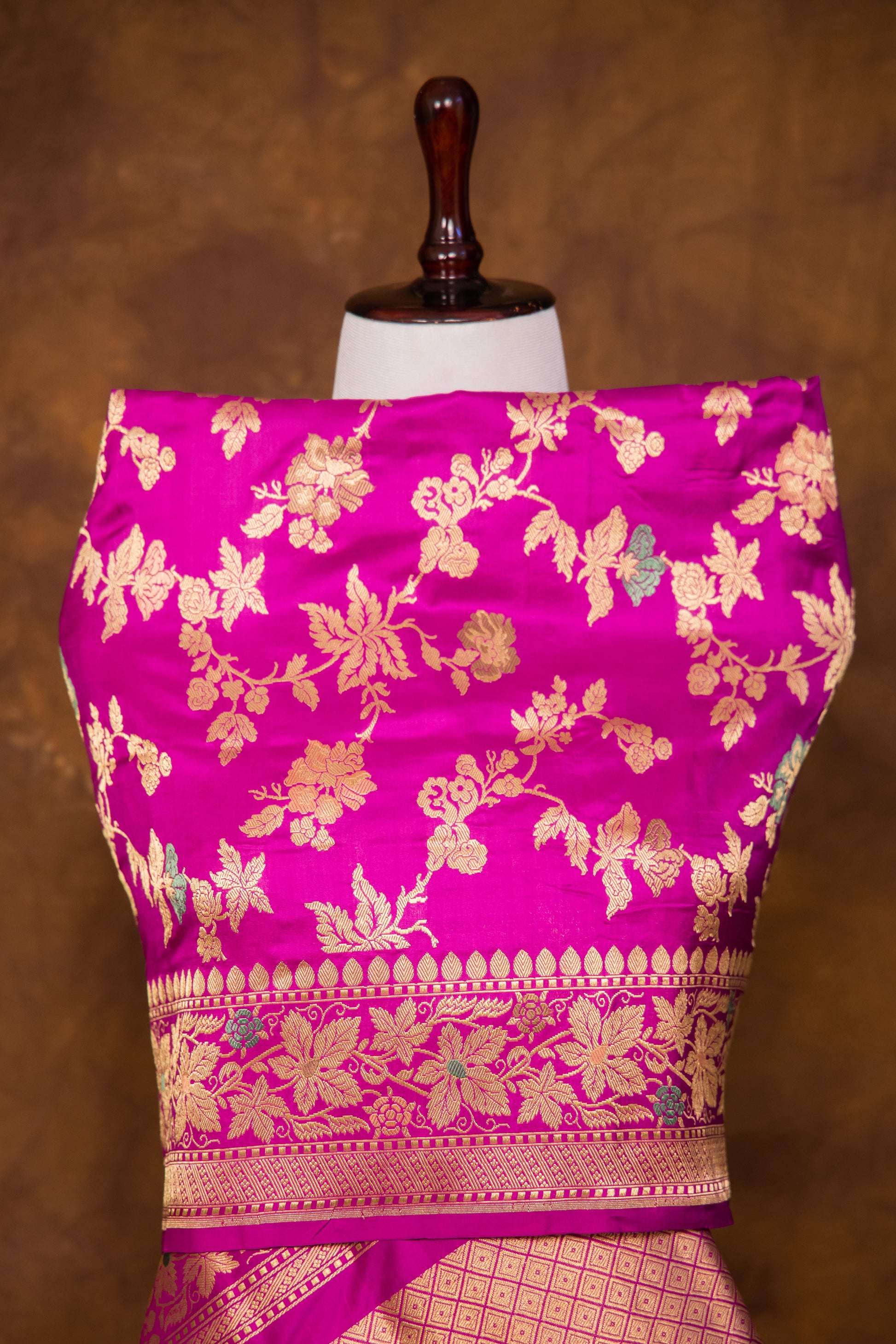 Purple Katan Pure Silk Dupatta - Panaya