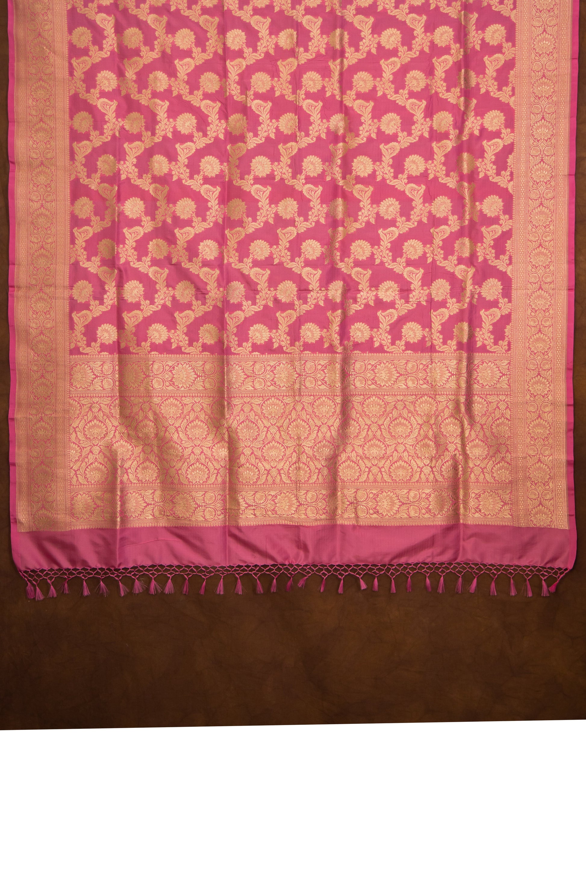 Light Pink Katan Pure Silk Dupatta - Panaya