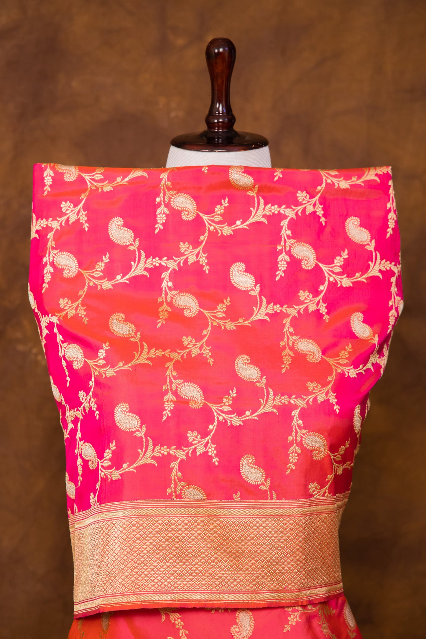 Rani Pink Dupatta Katan Pure Silk - Panaya