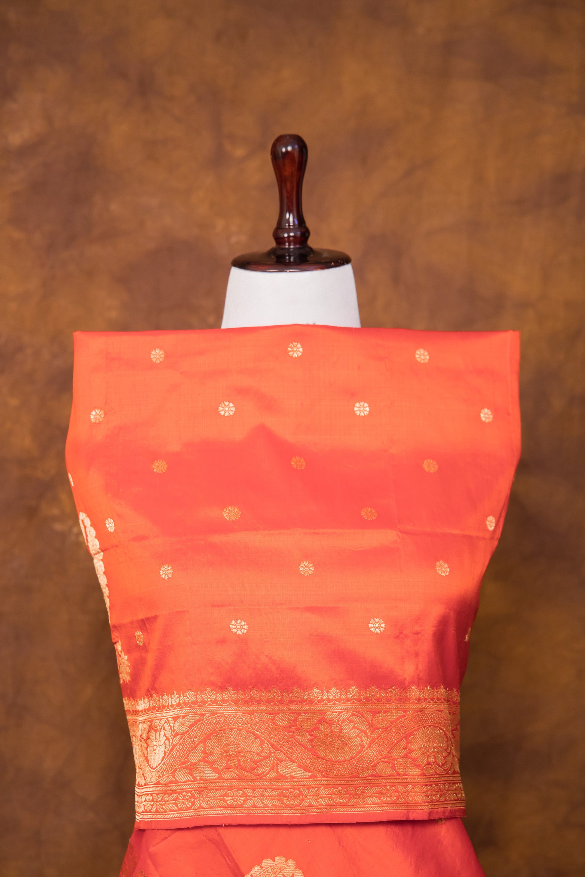 Orange Dupatta Katan Pure Silk - Panaya